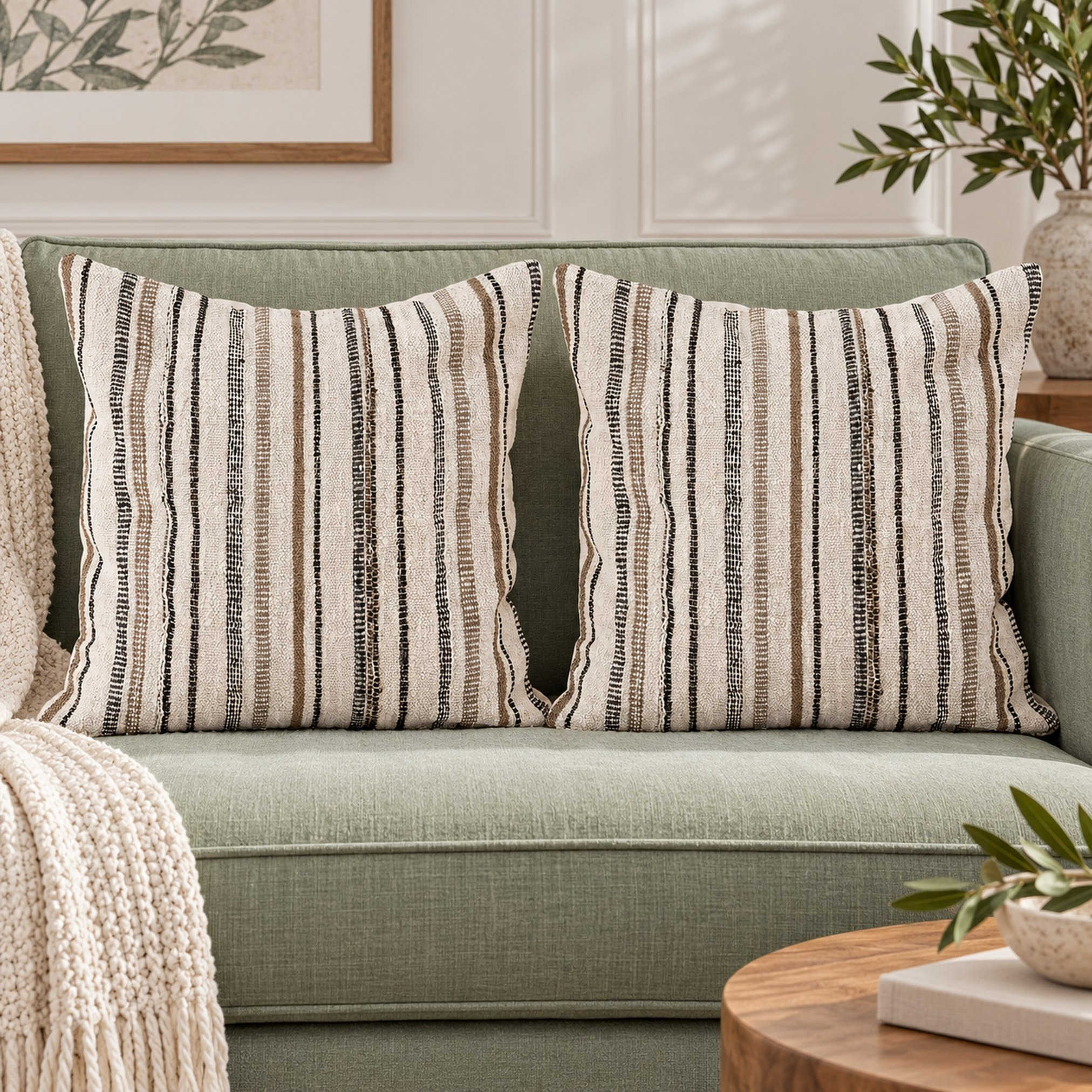 وسادة محشوة من مونوكروم - طقم من قطعتين-hbxlivingroom-furnishings-cushionsandcovers-filledcushions-image-1