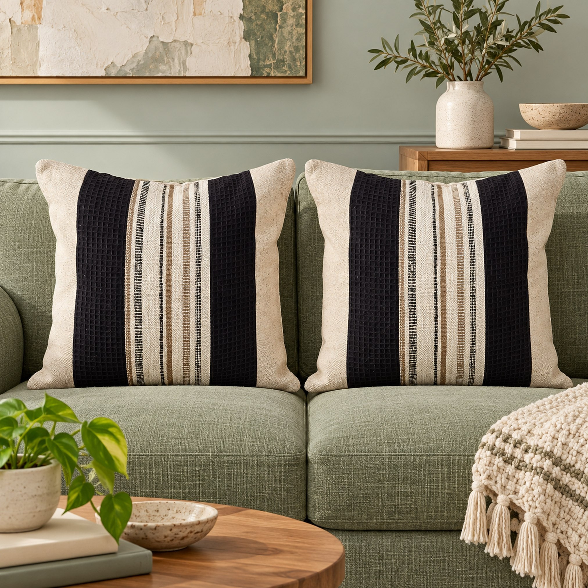 Monochrom Filled Cushion - Set of 2-hbxlivingroom-furnishings-cushionsandcovers-filledcushions-image-1
