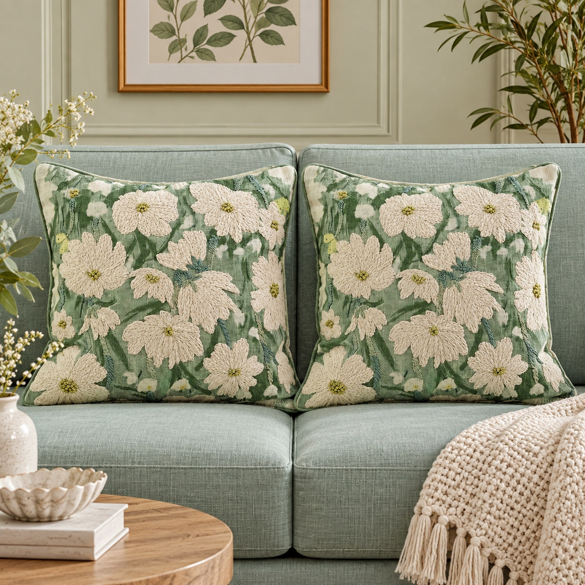 طقم وسائد محشوة من فلورال جاردن - قطعتين-hbxlivingroom-furnishings-cushionsandcovers-filledcushions-image-1