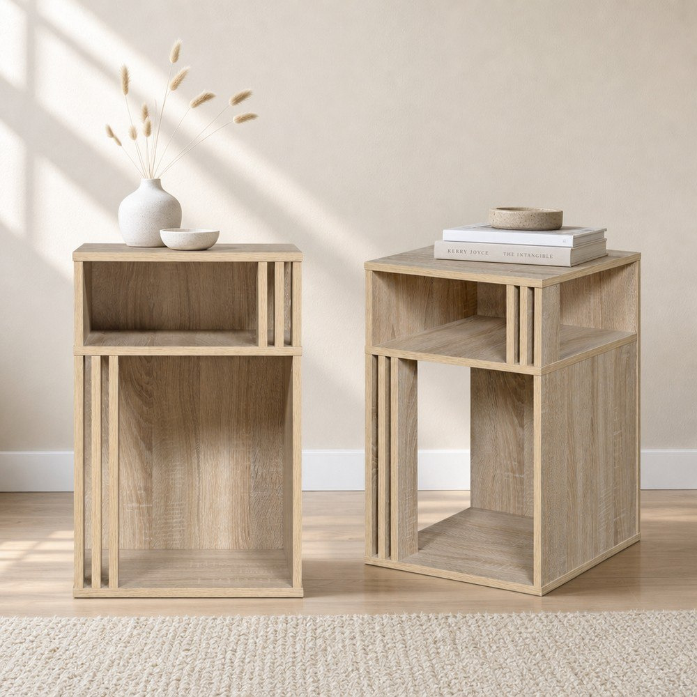Movo Oasis Palma Left Side Nightstand with End Table - Set of 2-hbxfurniture-bedroom-nightstands-image-1