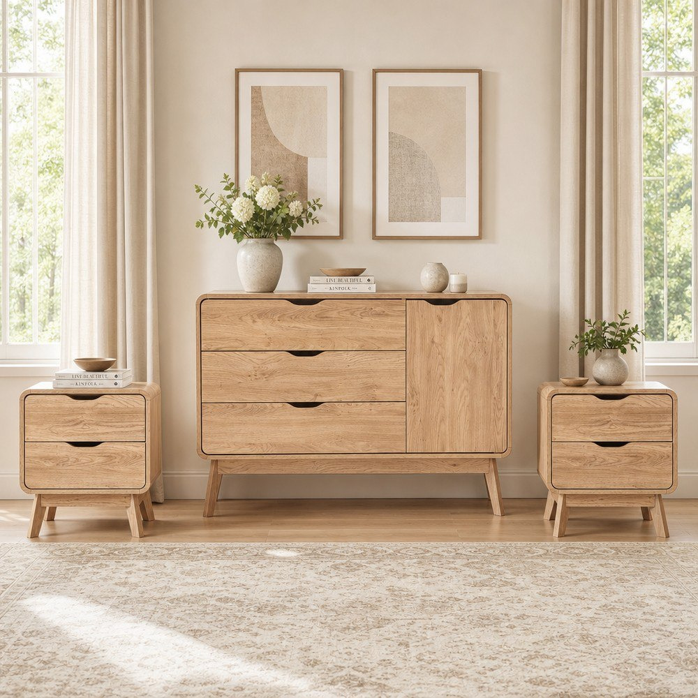 Nordica 2-Piece 2-Drawer Nightstand Set with Dresser-hbxfurniture-bedroom-dressersandmirrors-image-1