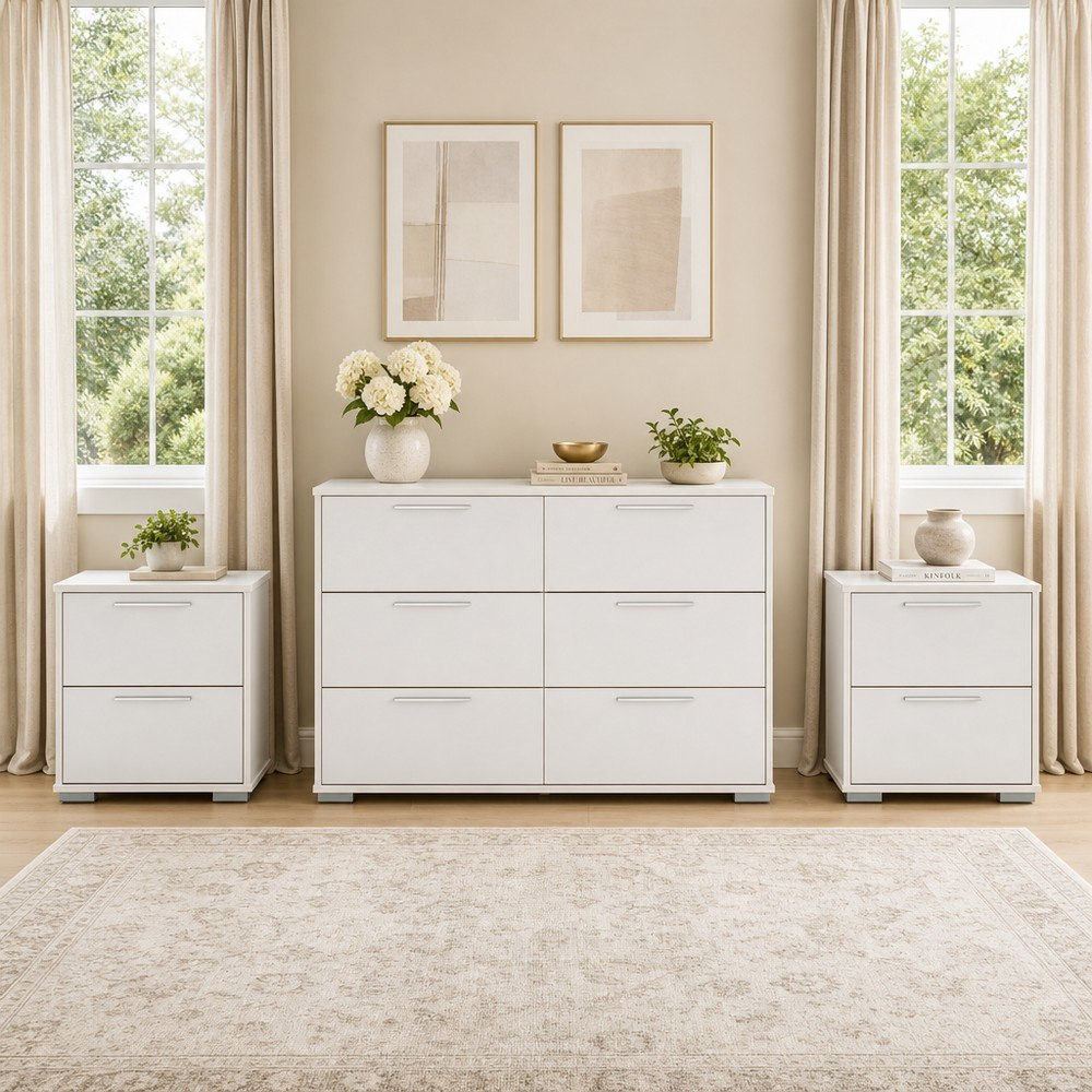 Frankfurt 2-Drawer Smart Nightstand Set with Dresser - Set of 3-hbxfurniture-bedroom-dressersandmirrors-image-1