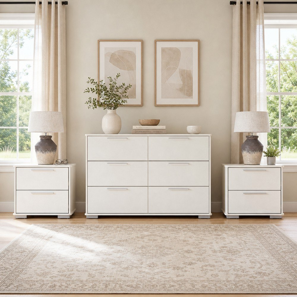 Frankfurt Compacto 2-Piece 2-Drawer Nightstand Set with Dresser-hbxfurniture-bedroom-dressersandmirrors-image-1