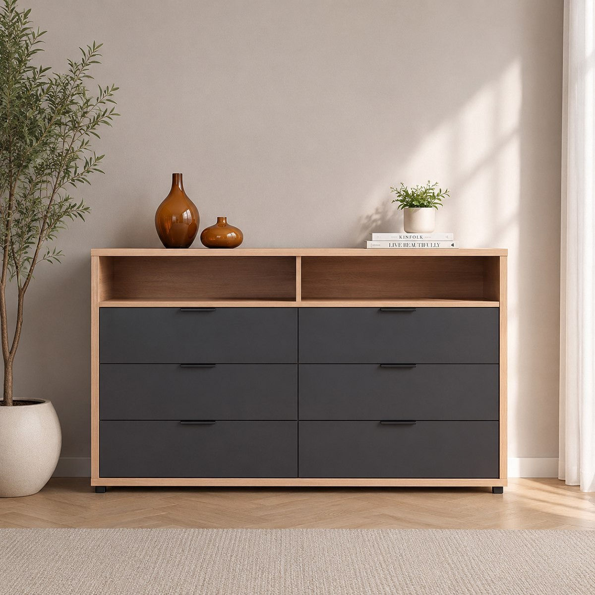 Orion Chester 1-Drawer Nightstand Set with Dresser - Set of 3-hbxfurniture-bedroom-dressersandmirrors-image-6