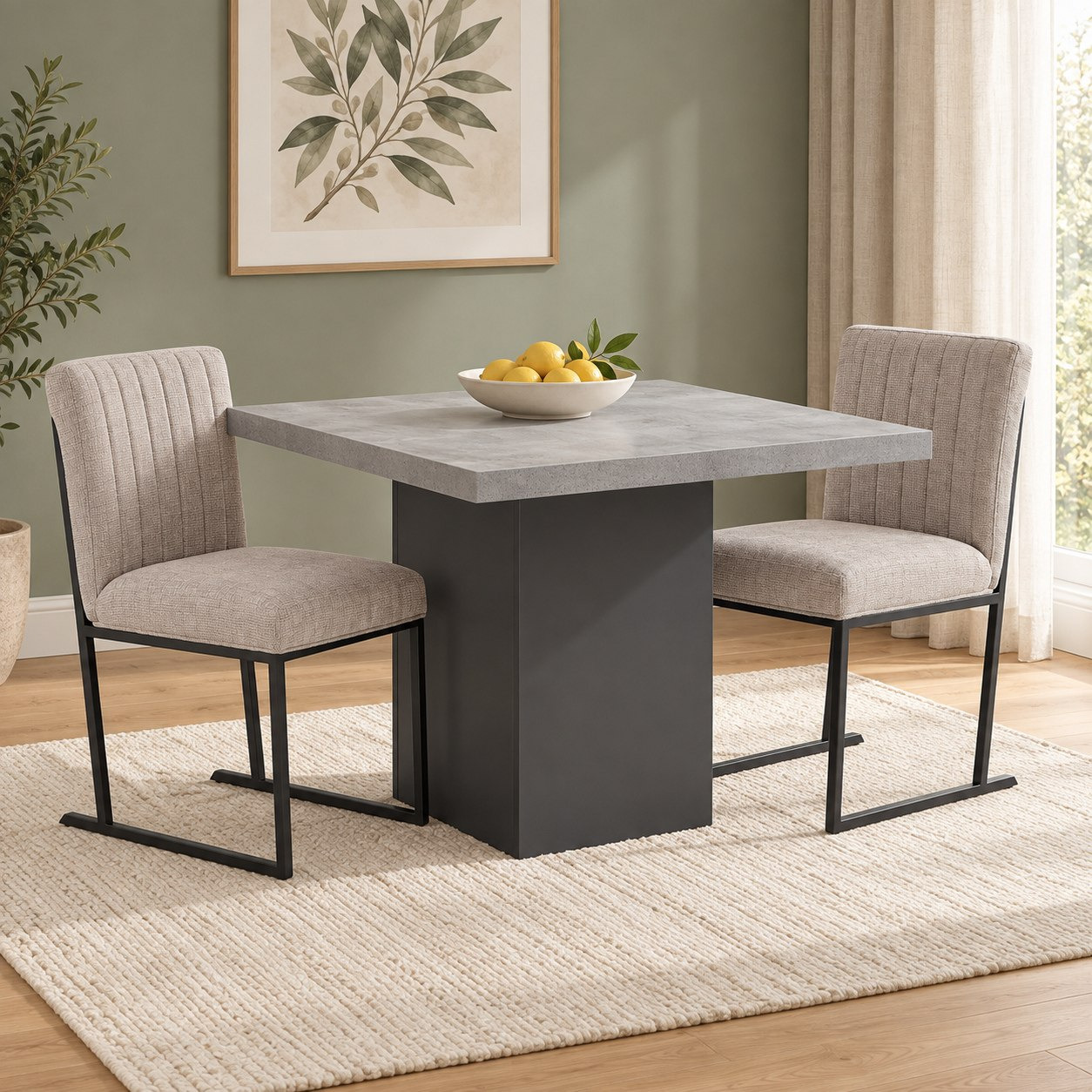 Winchester Iris 2-Seater Square Dining Set-hbxfurniture-diningtablesandsets-diningsets-twoseater-image-1
