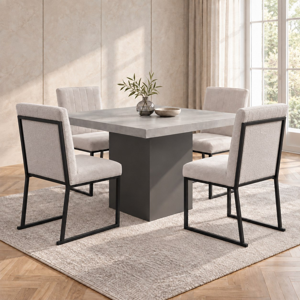 Winchester Iris XL 4-Seater Square Dining Set-hbxdiningroom-diningtablesandsets-diningsets-fourseater-image-1
