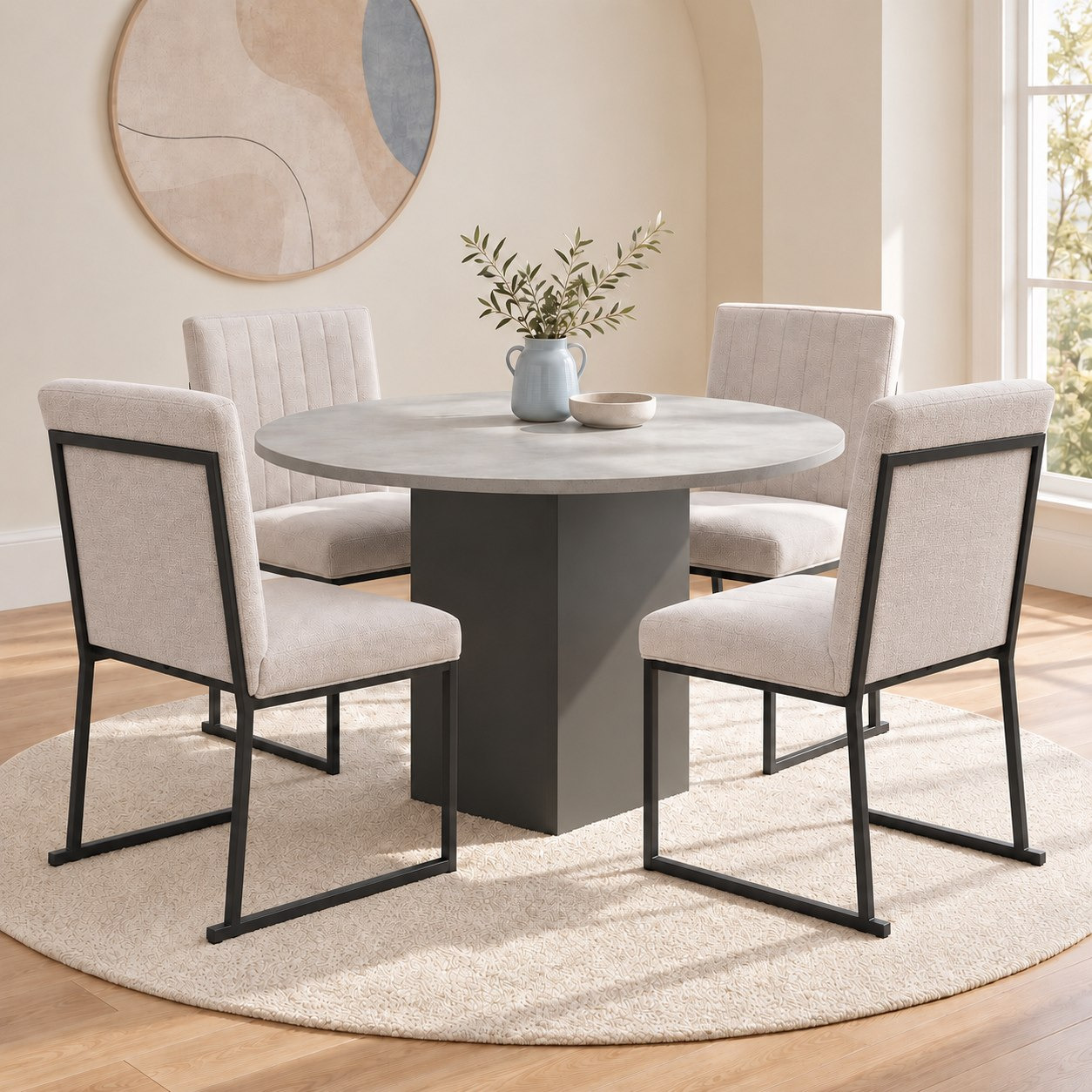 Winchester Iris 4-Seater Round Dining Set-hbxdiningroom-diningtablesandsets-diningsets-fourseater-image-1