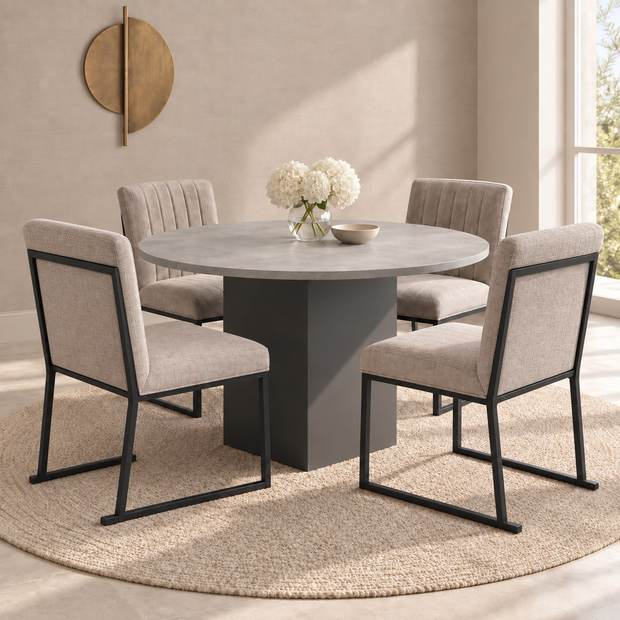 Winchester Iris 4-Seater Round Dining Set-hbxdiningroom-diningtablesandsets-diningsets-fourseater-image-1