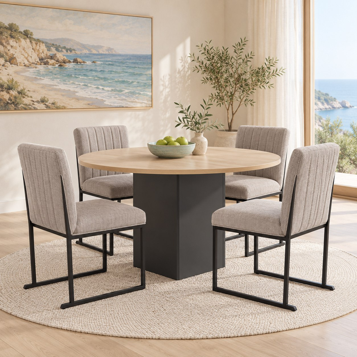 Winchester Iris 4-Seater Round Dining Set-hbxdiningroom-diningtablesandsets-diningsets-fourseater-image-1