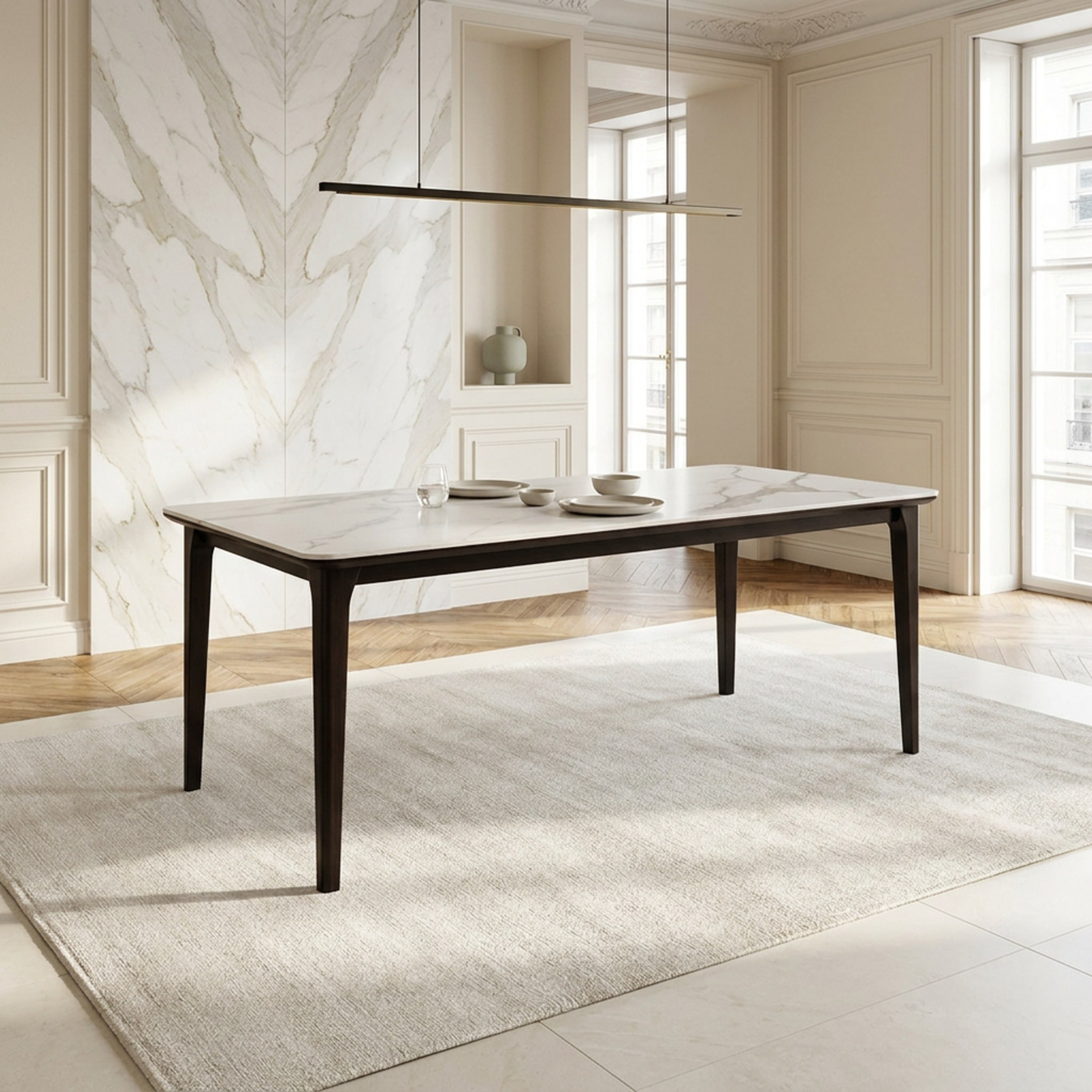 Valeria Welwick 6-Seater Sintered Stone Dining Set-hbxfurniture-diningtablesandsets-diningsets-sixseater-image-2