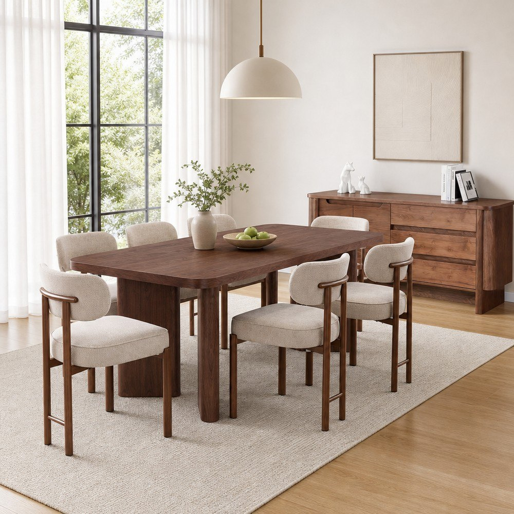 Vivian 6-Seater Dining Set with Sideboard-hbxfurniture-diningtablesandsets-diningsets-sixseater-image-1