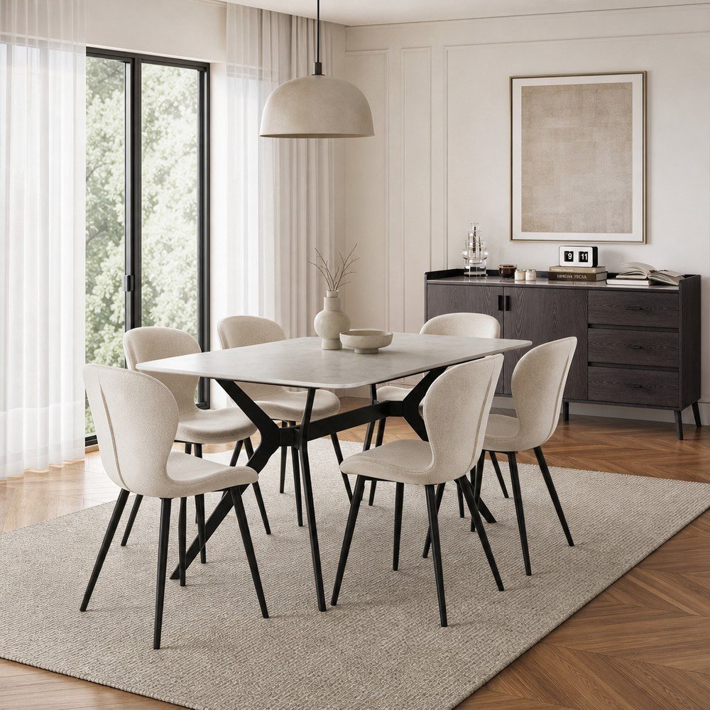 Lucina NXT 6-Seater Extra Large Sintered Stone Dining Set with Marwell 1.5 M Sideboard-hbxfurniture-diningtablesandsets-diningsets-sixseater-image-1