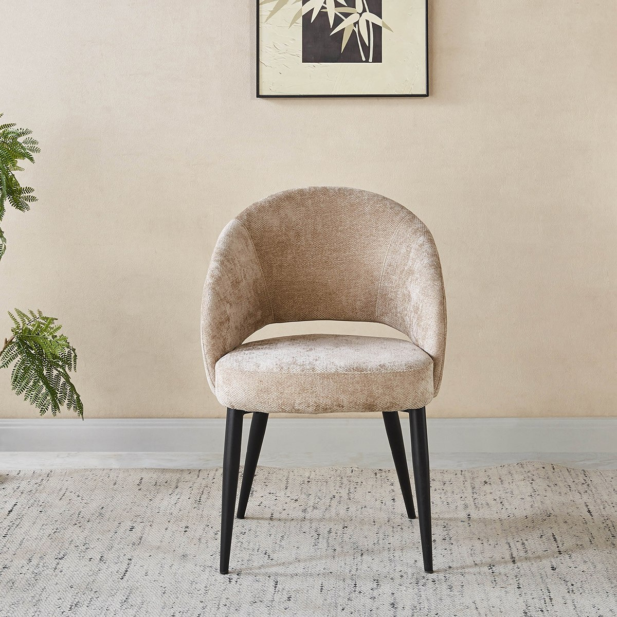 طقم سفرة 6 مقاعد بسطح رخام طبيعي مع خزانة جانبية من كافون فابيو ويلز-hbxfurniture-diningtablesandsets-diningsets-sixseater-image-8