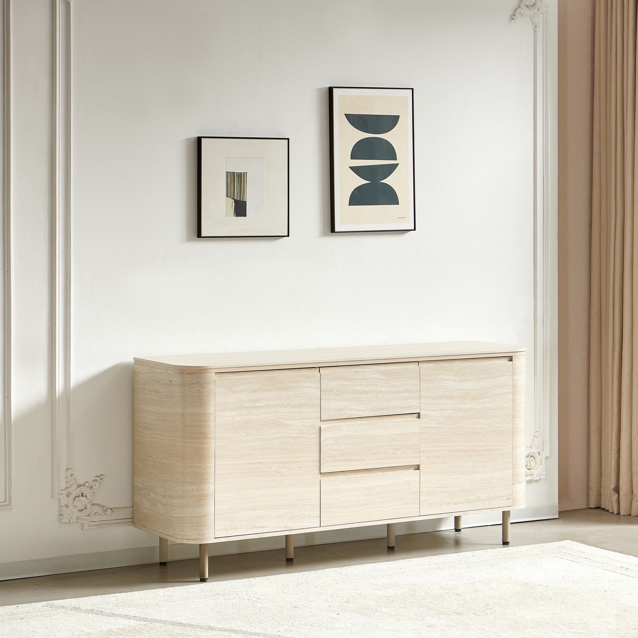 طقم طاولة سفرة من الحجر الملبّد لـ6 مقاعد مع خزانة جانبية من أستونيا-hbxfurniture-diningtablesandsets-diningsets-sixseater-image-18