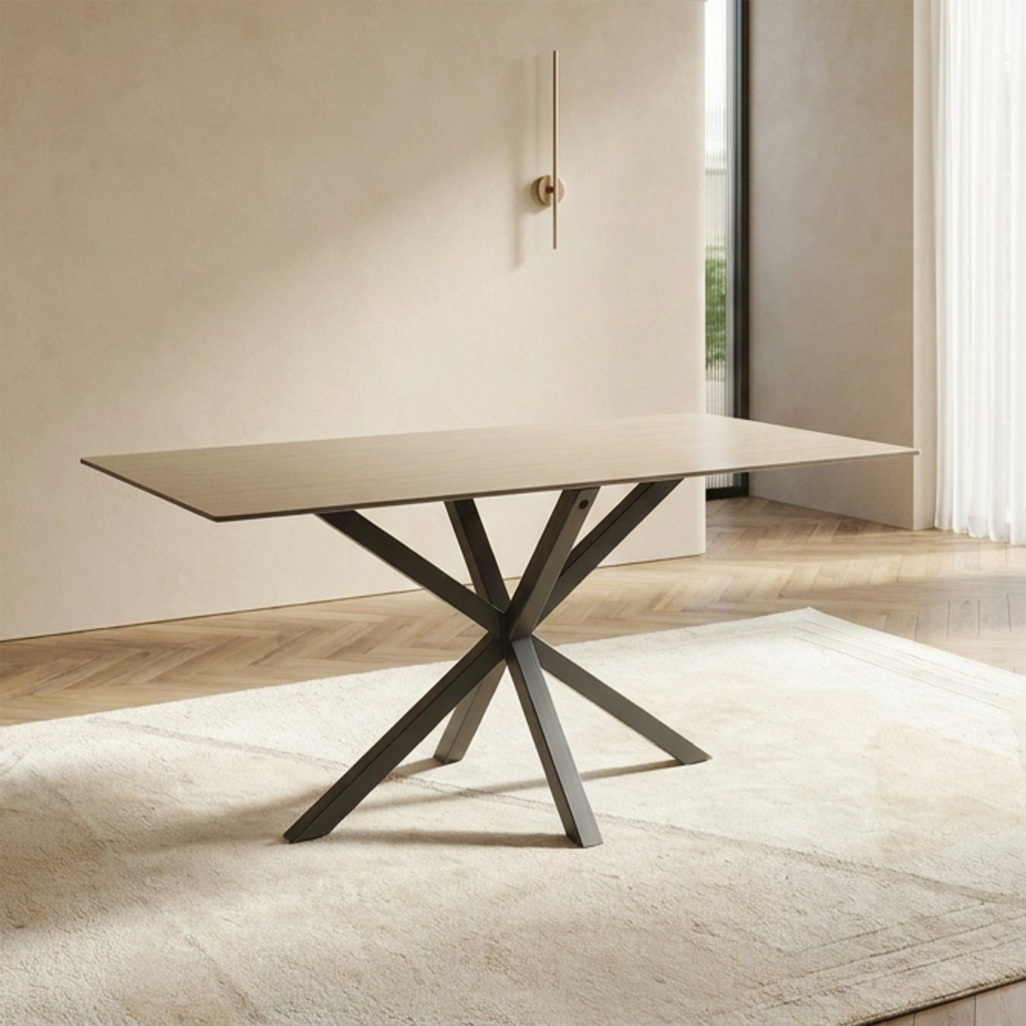 Welwick Belicia 6-Seater Sintered Stone Dining Set with Marwell 1.5 M Sideboard-hbxfurniture-diningtablesandsets-diningsets-sixseater-image-2