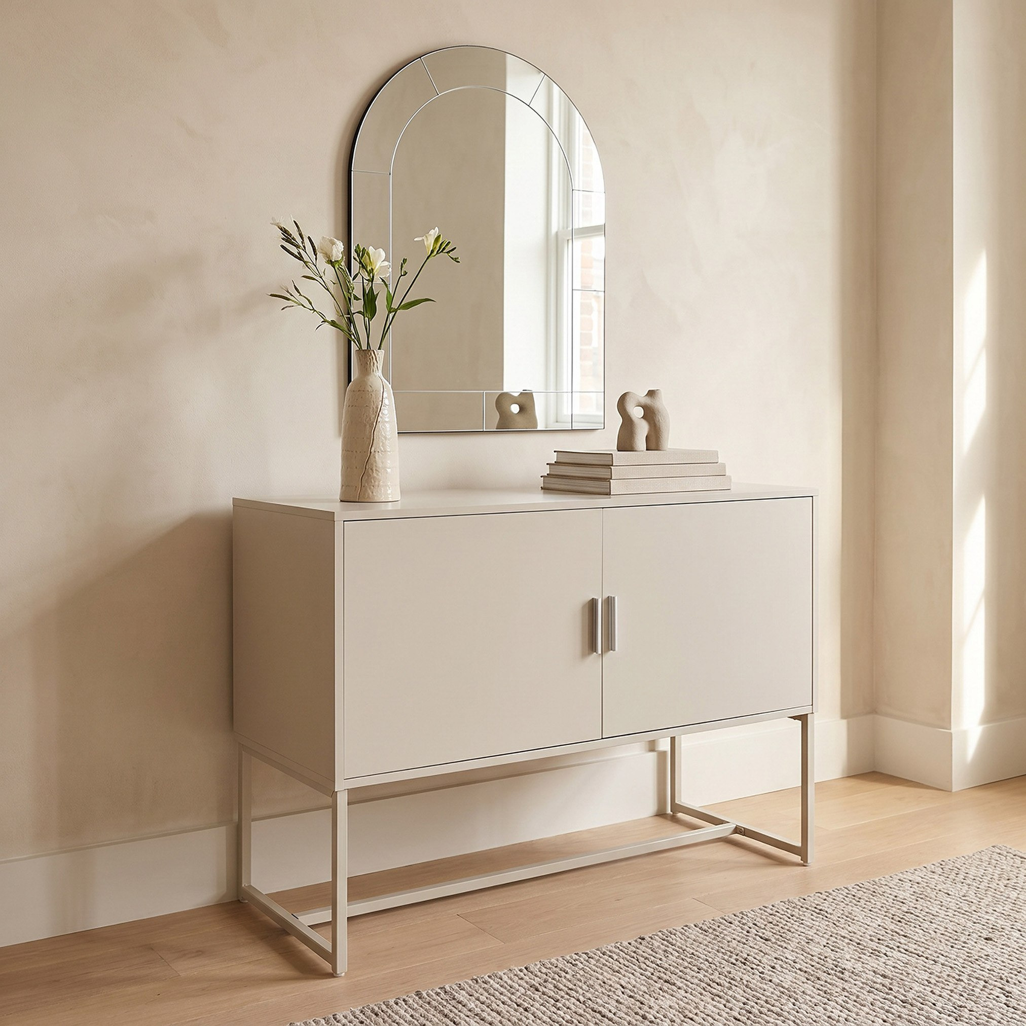 طقم طاولة طعام 6 مقاعد بسطح من الحجر الملبّد مع خزانة جانبية هارينغتون من تويستر-hbxfurniture-diningtablesandsets-diningsets-sixseater-image-9