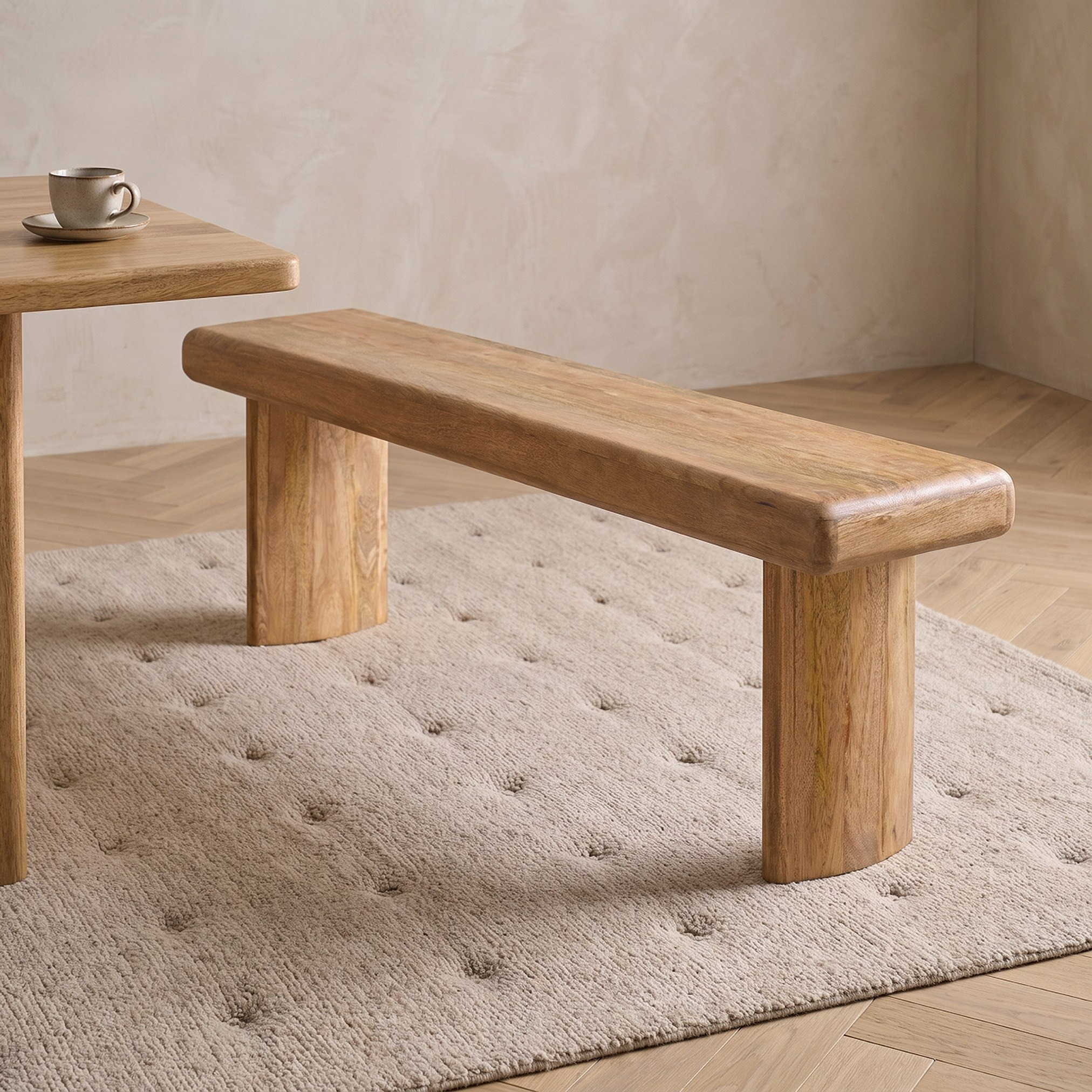 طقم طاولة سفرة من الخشب الصلب لـ4 مقاعد مع مقعد من كافون كلايتون بالي-hbxdiningroom-diningtablesandsets-diningsets-fourseater-image-10