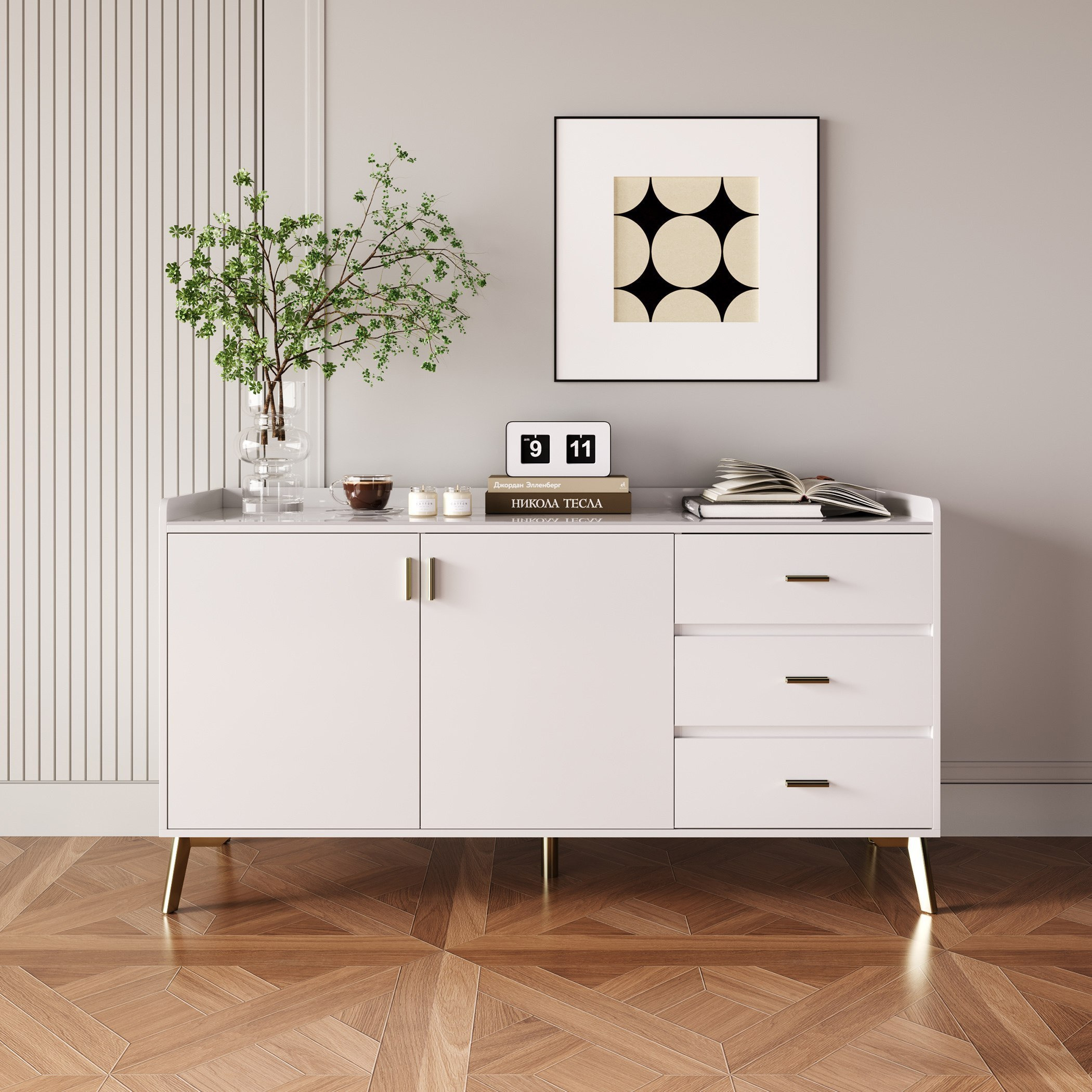 Pearl Crown 6-Seater Sintered Stone Dining Set with Pearl 1.5 Metre Sideboard-hbxfurniture-diningtablesandsets-diningsets-sixseater-image-20