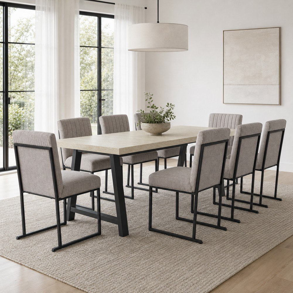 Iris 8-Seater A-Leg Dining Set-hbxfurniture-diningtablesandsets-diningsets-eightseater-image-1