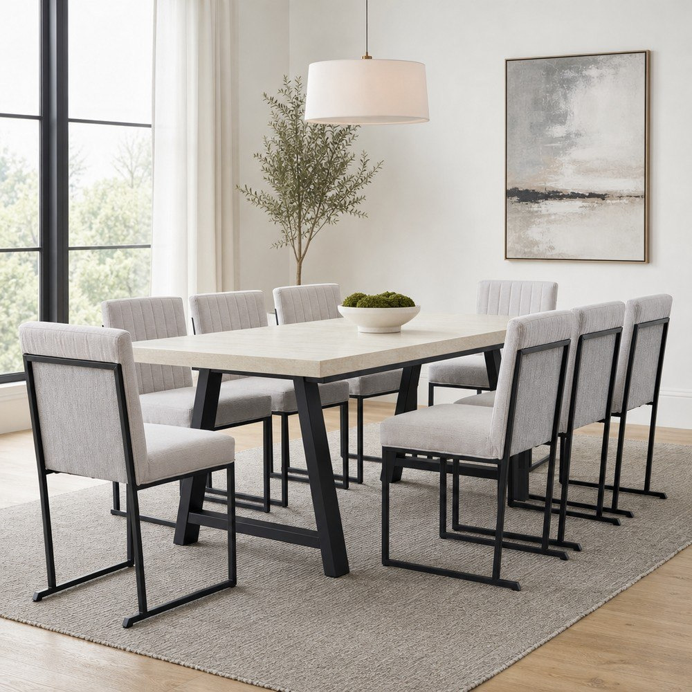 Iris 8-Seater A-Leg Dining Set-hbxfurniture-diningtablesandsets-diningsets-eightseater-image-1