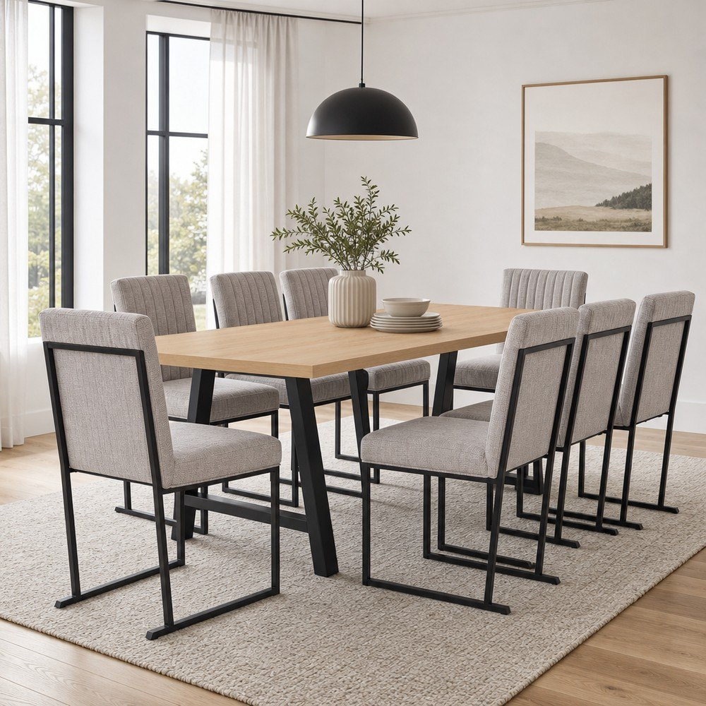 Iris 8-Seater A-Leg Dining Set-hbxfurniture-diningtablesandsets-diningsets-eightseater-image-1