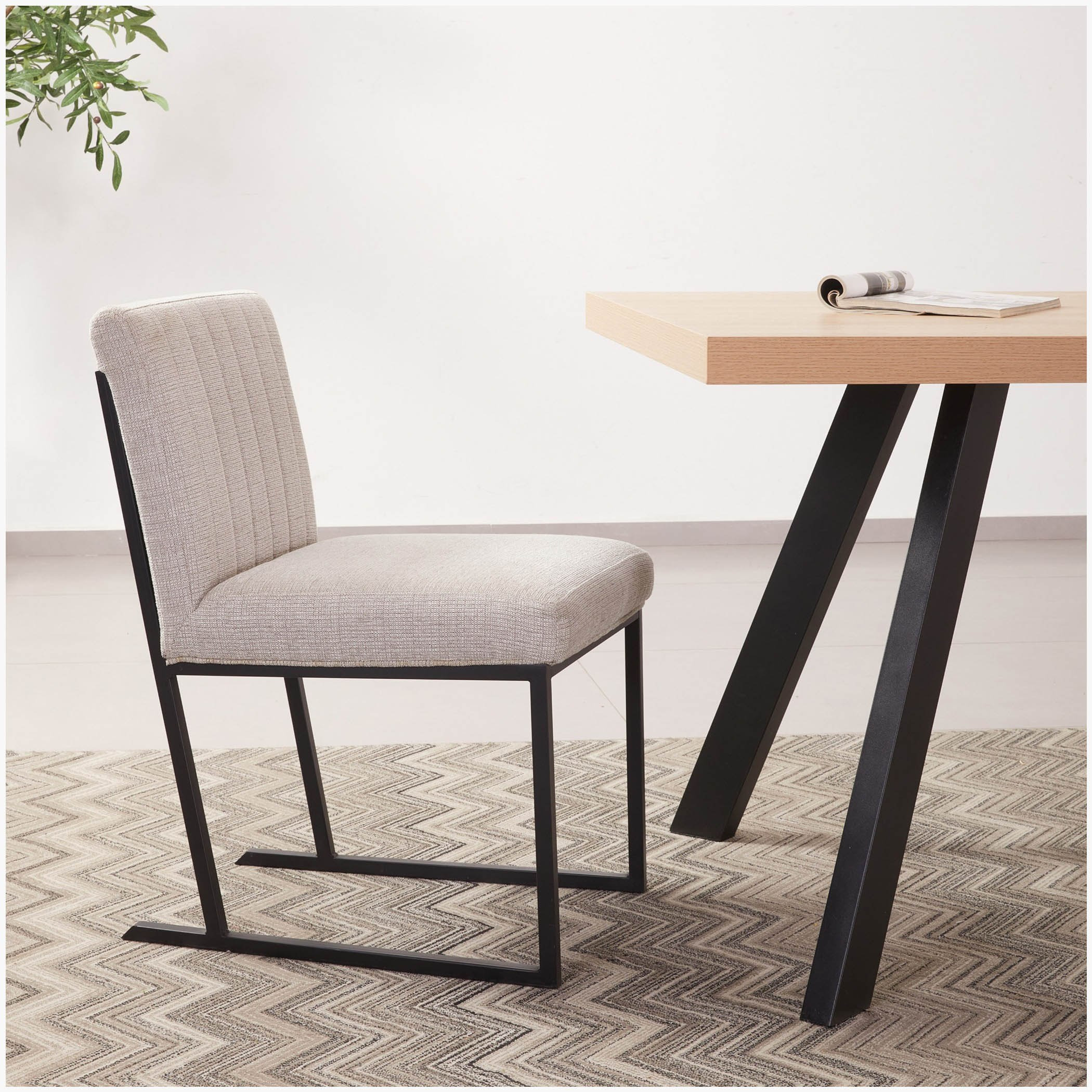 Iris 6-Seater U-Leg Dining Set-hbxfurniture-diningtablesandsets-diningsets-sixseater-image-4