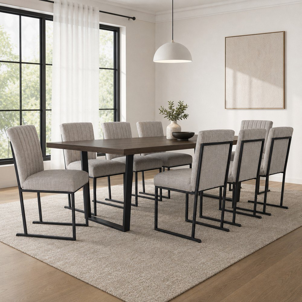 طقم طاولة سفرة 8 مقاعد بأرجل على شكل حرف U من آيريس-hbxfurniture-diningtablesandsets-diningsets-eightseater-image-1