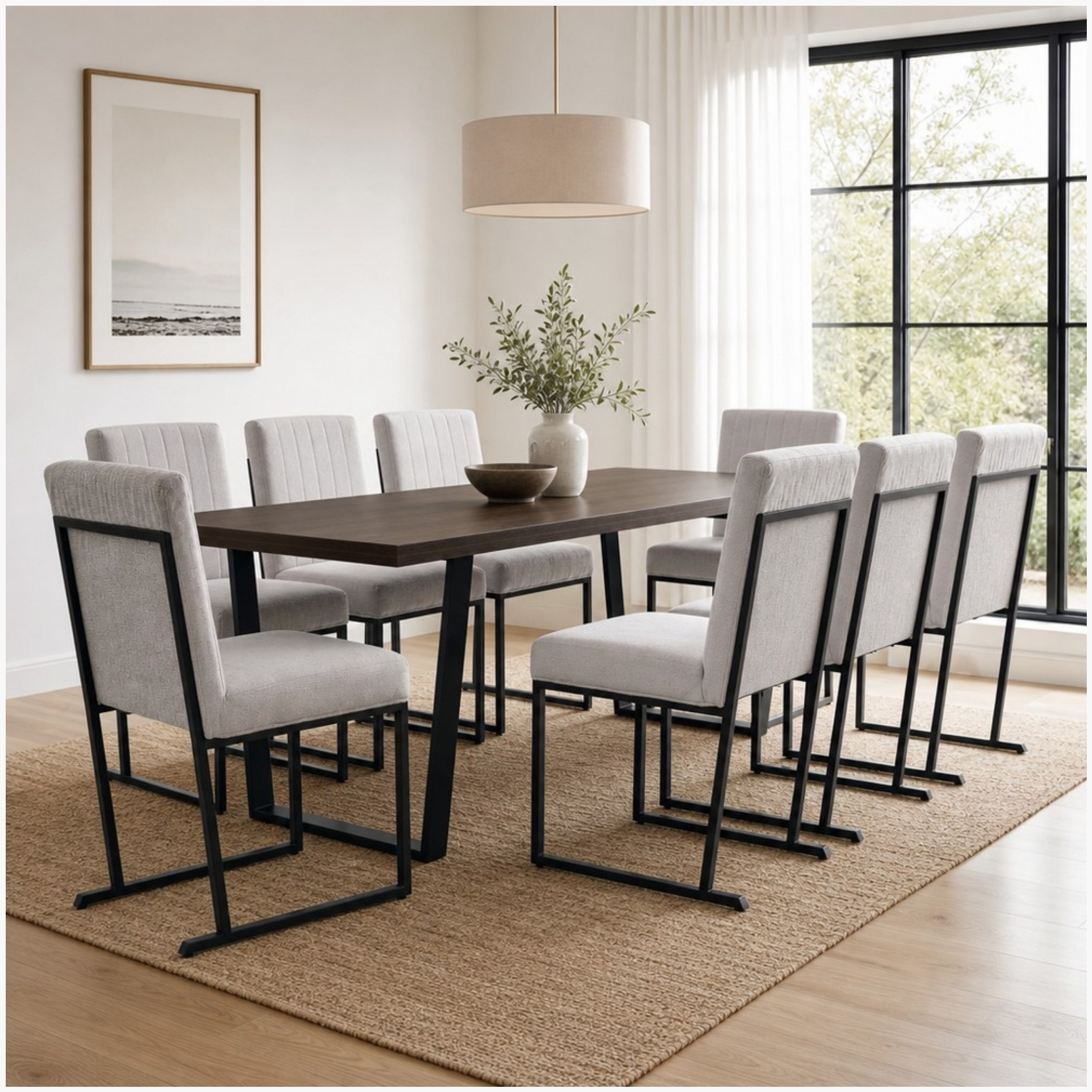 Iris 8-Seater U-Leg Dining Set-hbxfurniture-diningtablesandsets-diningsets-eightseater-image-1