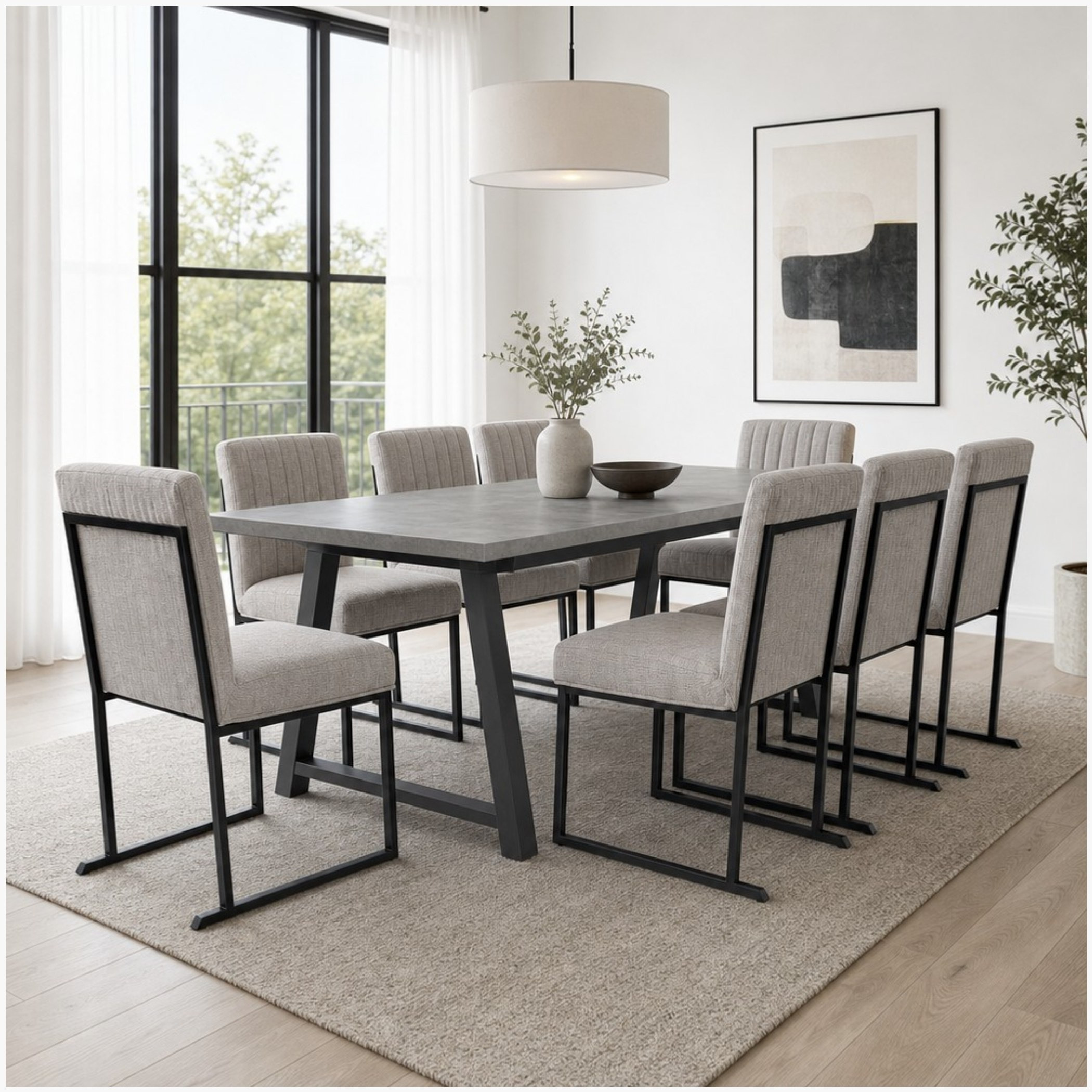 Iris 8-Seater A-Leg Dining Set-hbxfurniture-diningtablesandsets-diningsets-eightseater-image-1