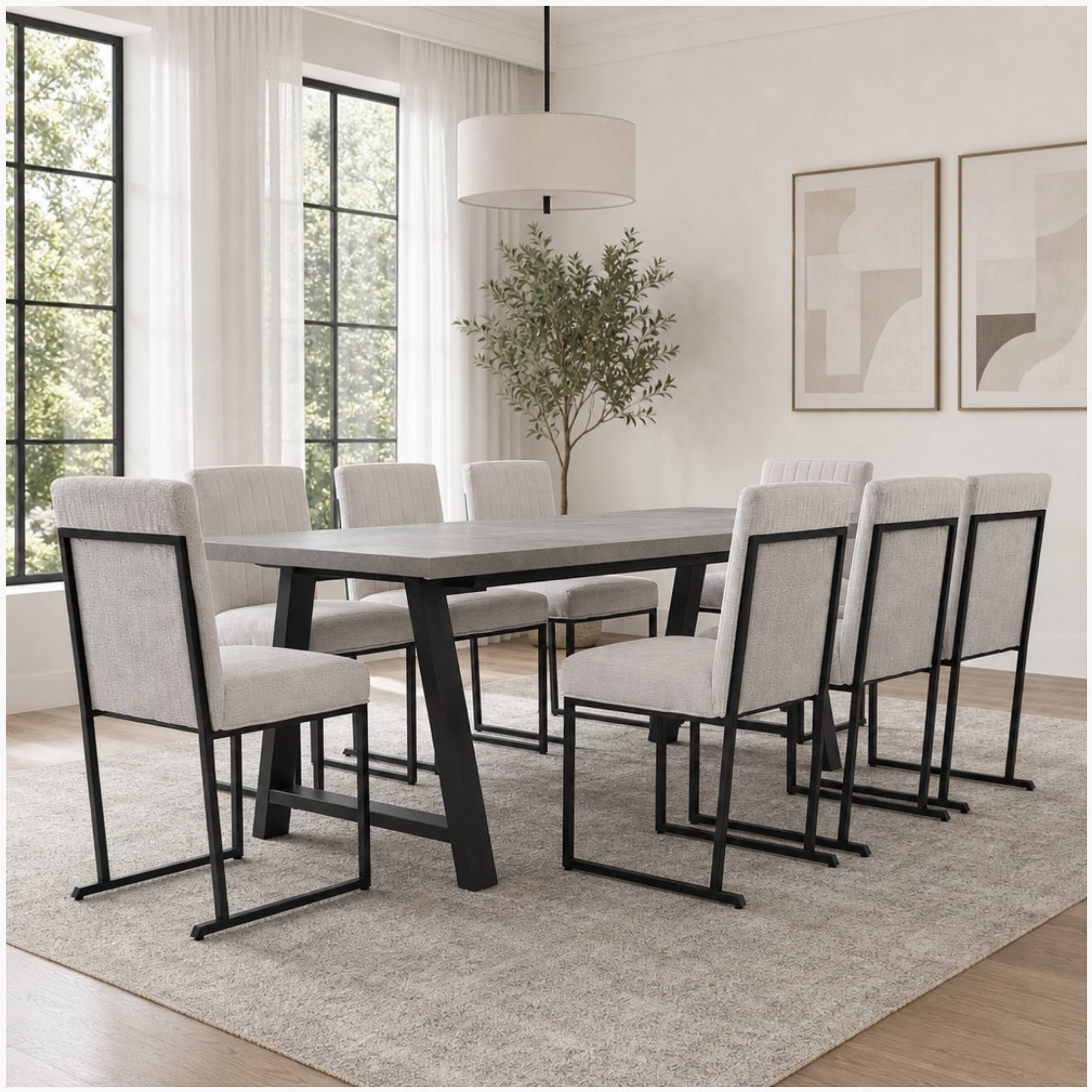 Iris 8-Seater A-Leg Dining Set-hbxfurniture-diningtablesandsets-diningsets-eightseater-image-1