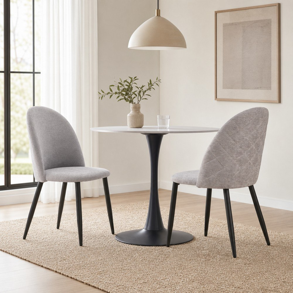 طقم سفرة مستدير من الحجر الملبد بمقعدين من إلفيس ويلويك-hbxfurniture-diningtablesandsets-diningsets-twoseater-image-1