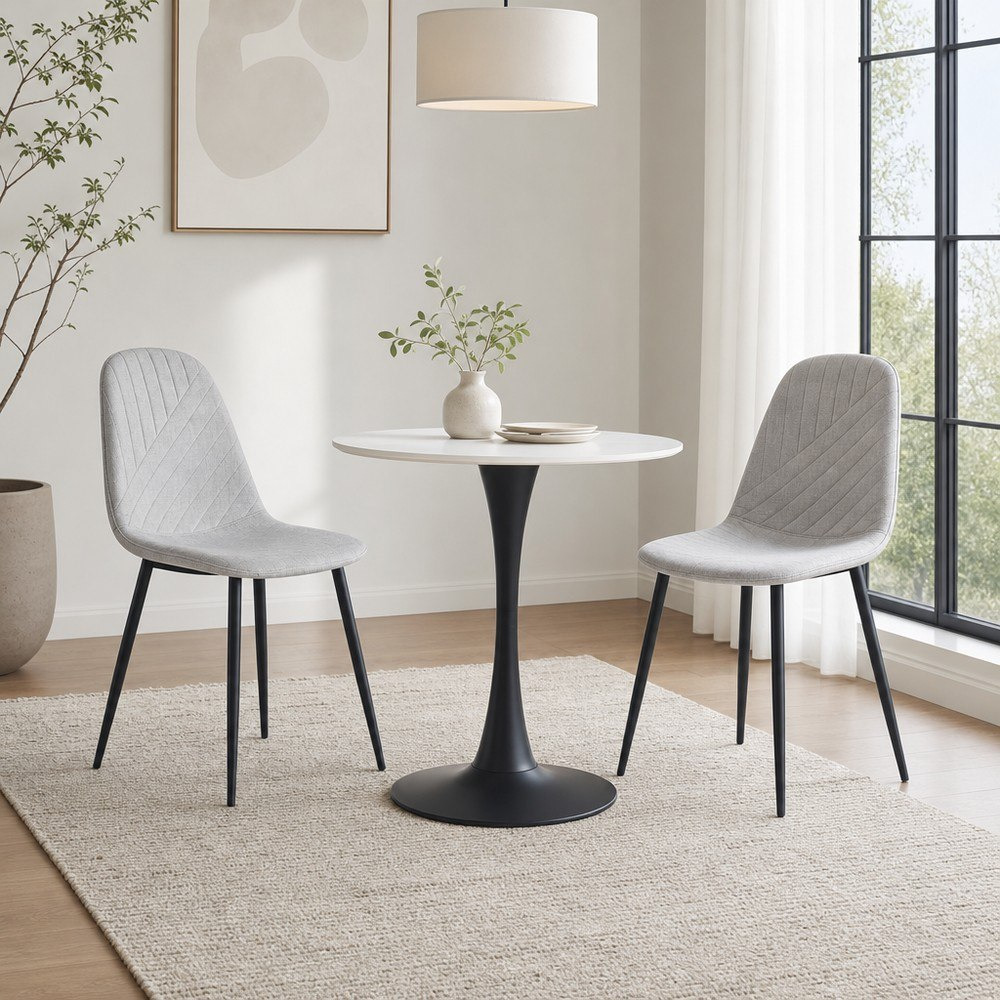 طقم سفرة مستدير من الحجر الملبد بمقعدين من إلفيس فينلاند-hbxfurniture-diningtablesandsets-diningsets-twoseater-image-1