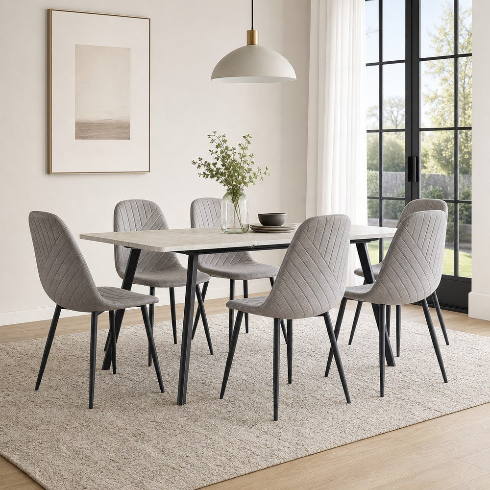 طقم سفرة 6 مقاعد قابل للتمديد من توري أوربان فينلاند-hbxfurniture-diningtablesandsets-diningsets-sixseater-image-1