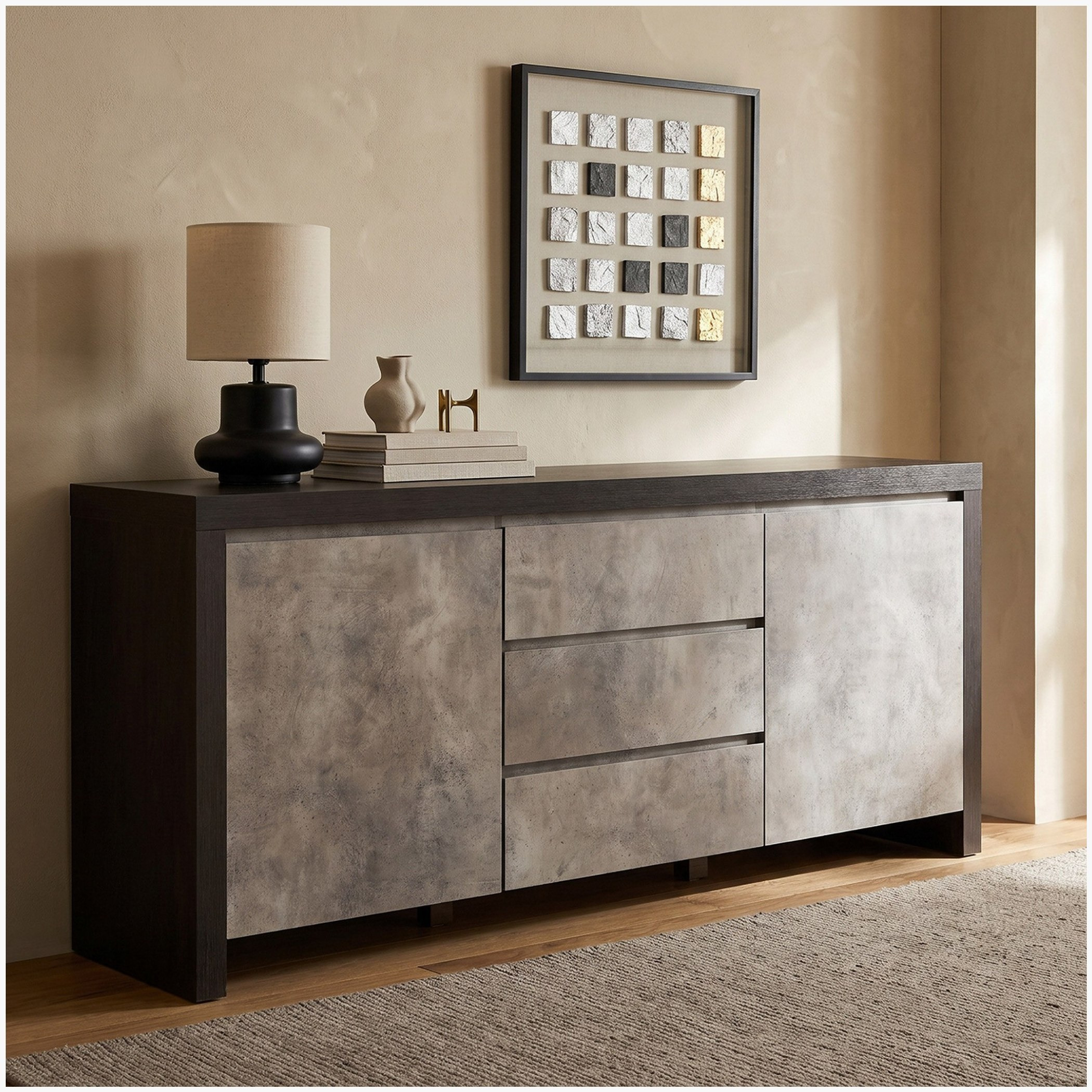 طقم سفرة 8 مقاعد مع خزانة جانبية من مانهاتن مونتانا-hbxfurniture-diningtablesandsets-diningsets-eightseater-image-21