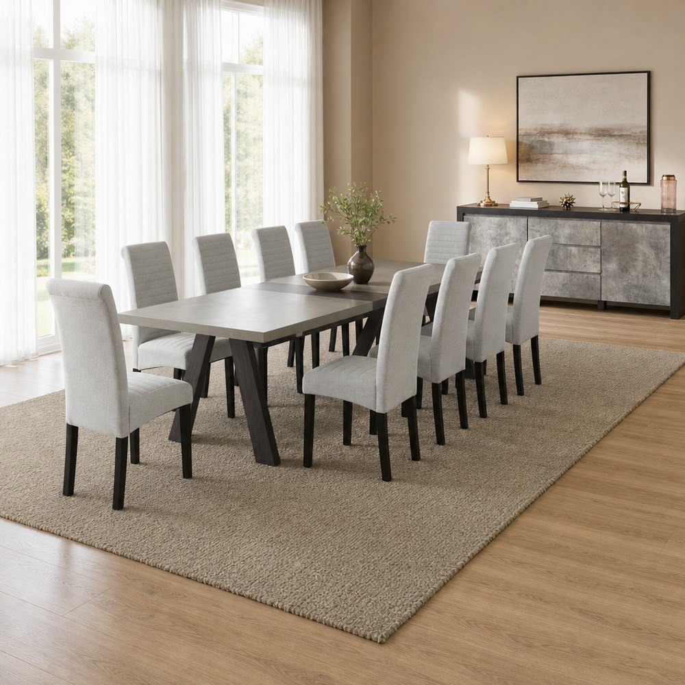 طقم طاولة سفرة 10 مقاعد مع طاولة بوفيه جانبية من مانهاتن آنجليك-hbxfurniture-diningroom-diningsets-tenseater-image-1