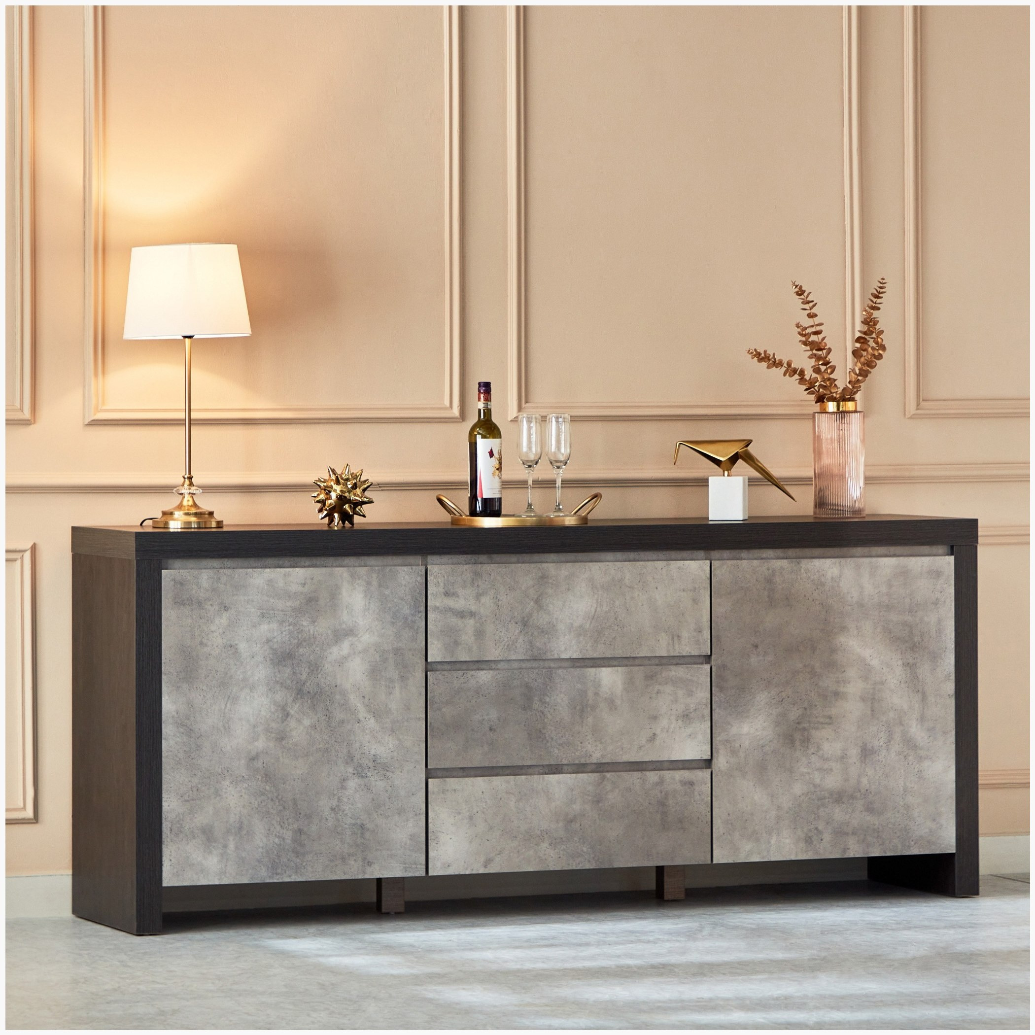 طقم سفرة 12 مقعد مع خزانة جانبية من مانهاتن مونتانا-hbxdiningroom-diningtablesandsets-diningsets-twelveseater-image-18