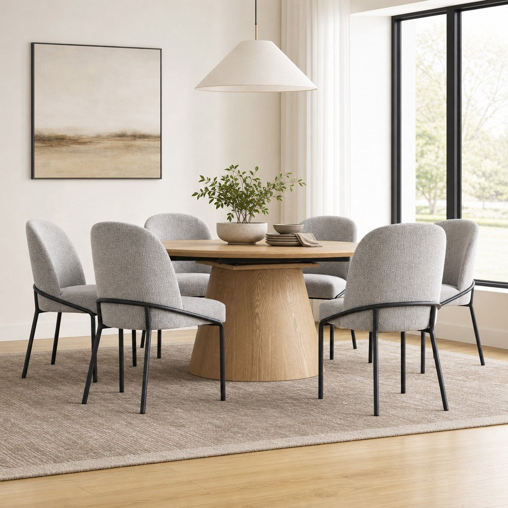 Aviana Fabio 6-Seater Extendable Dining Set-hbxfurniture-diningtablesandsets-diningsets-eightseater-image-1