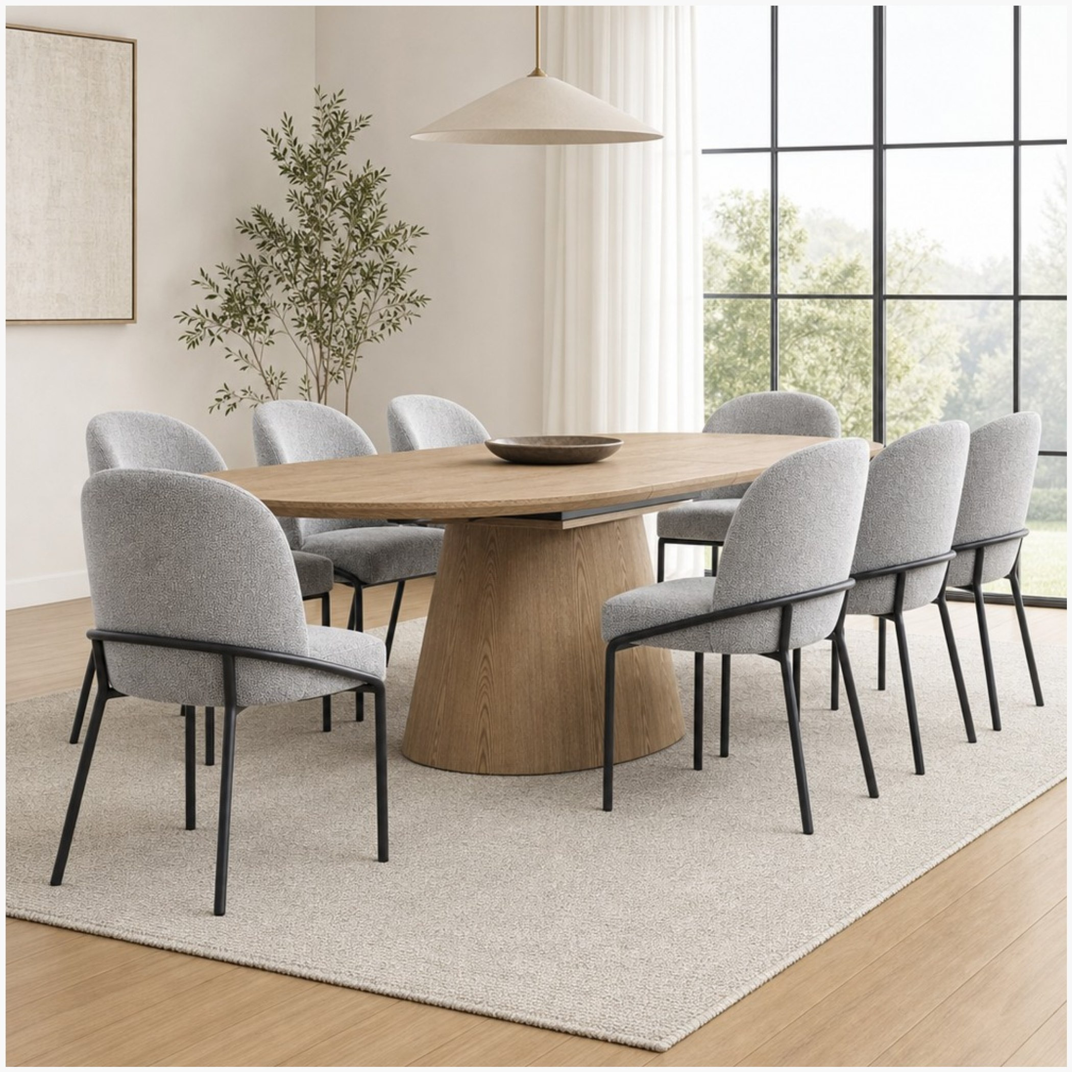 طقم طاولة سفرة قابلة للتمديد 8 مقاعد من أفيانا فابيو-hbxfurniture-diningtablesandsets-diningsets-eightseater-image-1