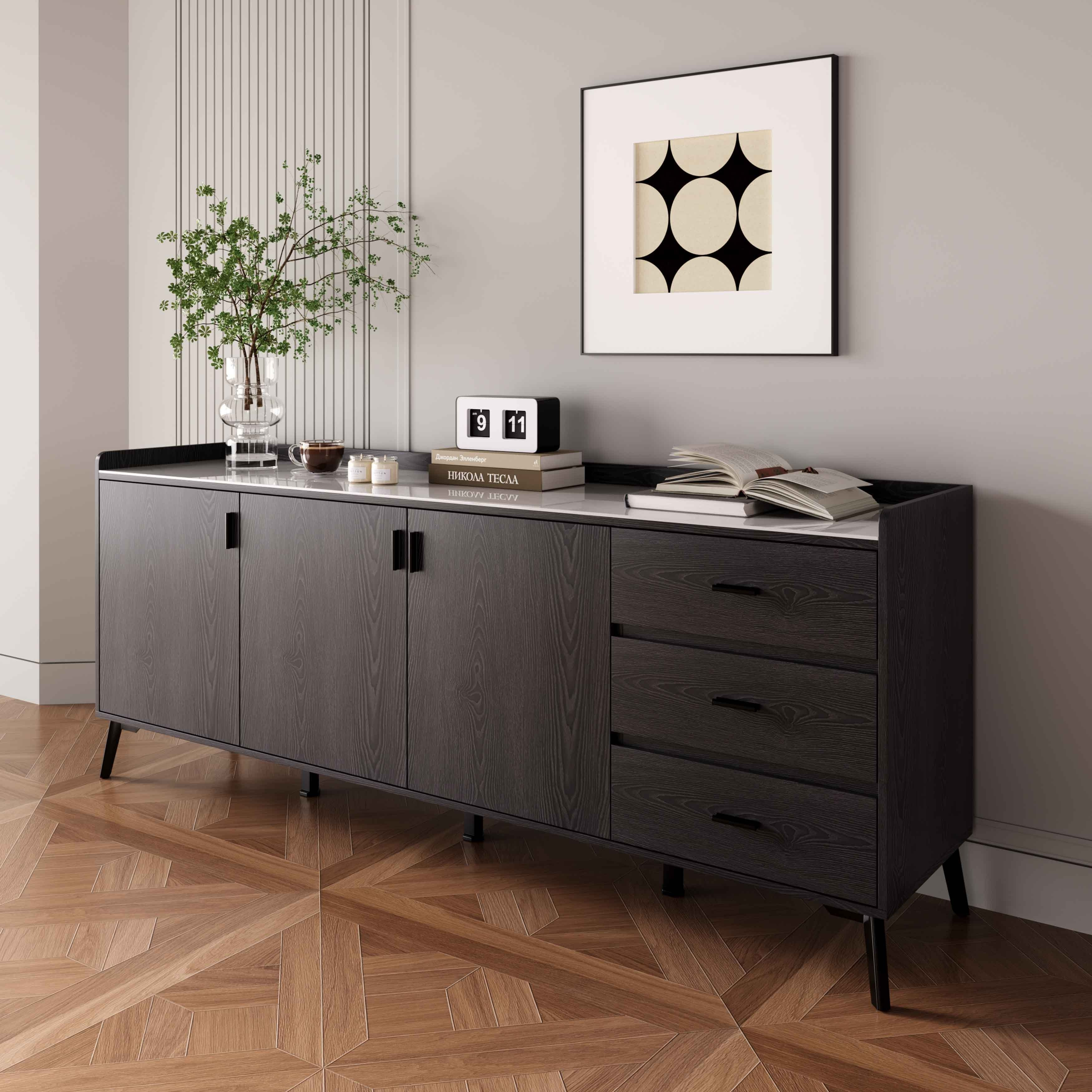 طقم سفرة بسطح حجري 8 مقاعد مع خزانة جانبية مارويل 2 متر من ويلويك وينشستر-hbxfurniture-diningtablesandsets-diningsets-eightseater-image-17