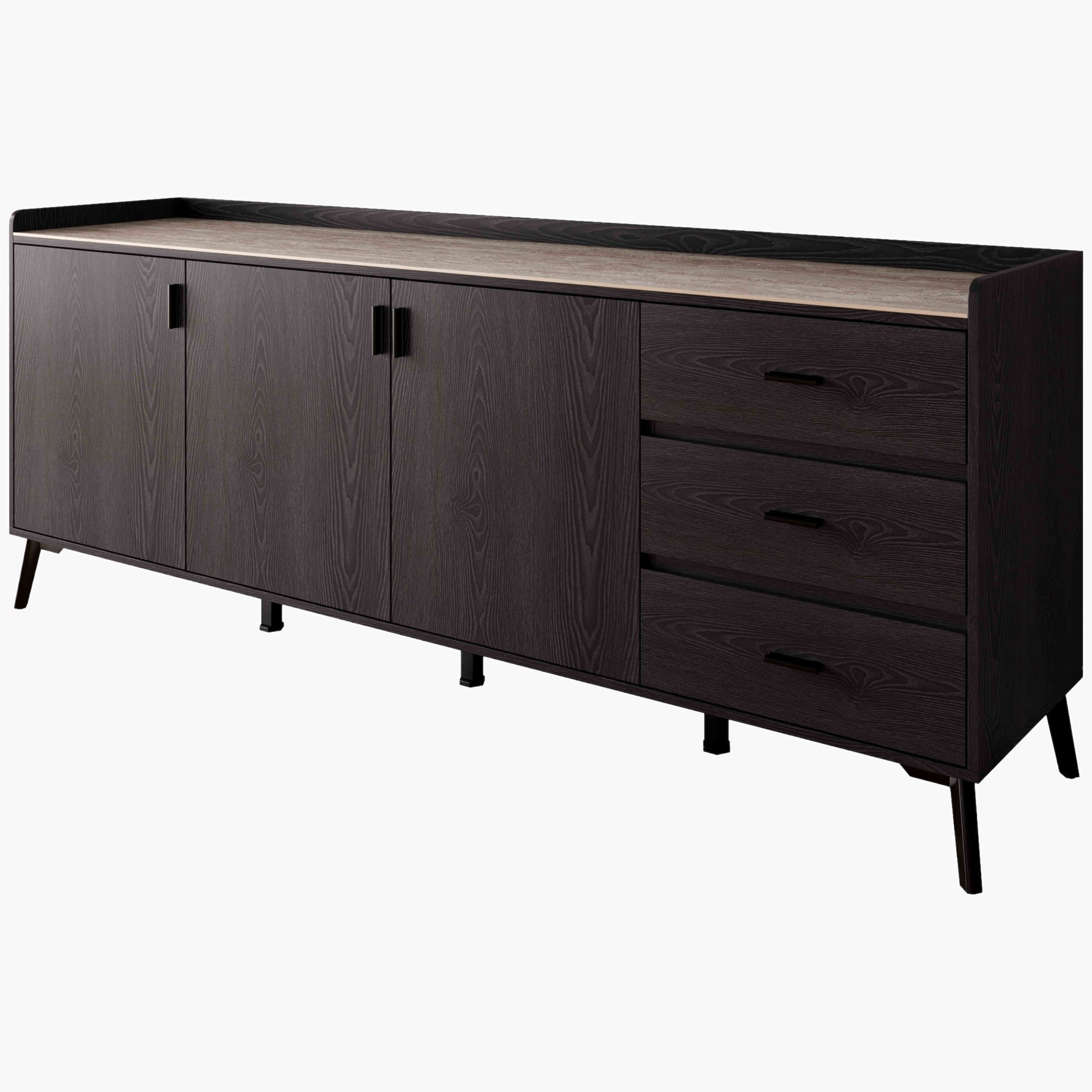 طقم سفرة 8 مقاعد بسطح حجر ملبد مع خزانة جانبية مارويل 2 متر من ويلويك بيليشيا نكست-hbxfurniture-diningtablesandsets-diningsets-eightseater-image-14