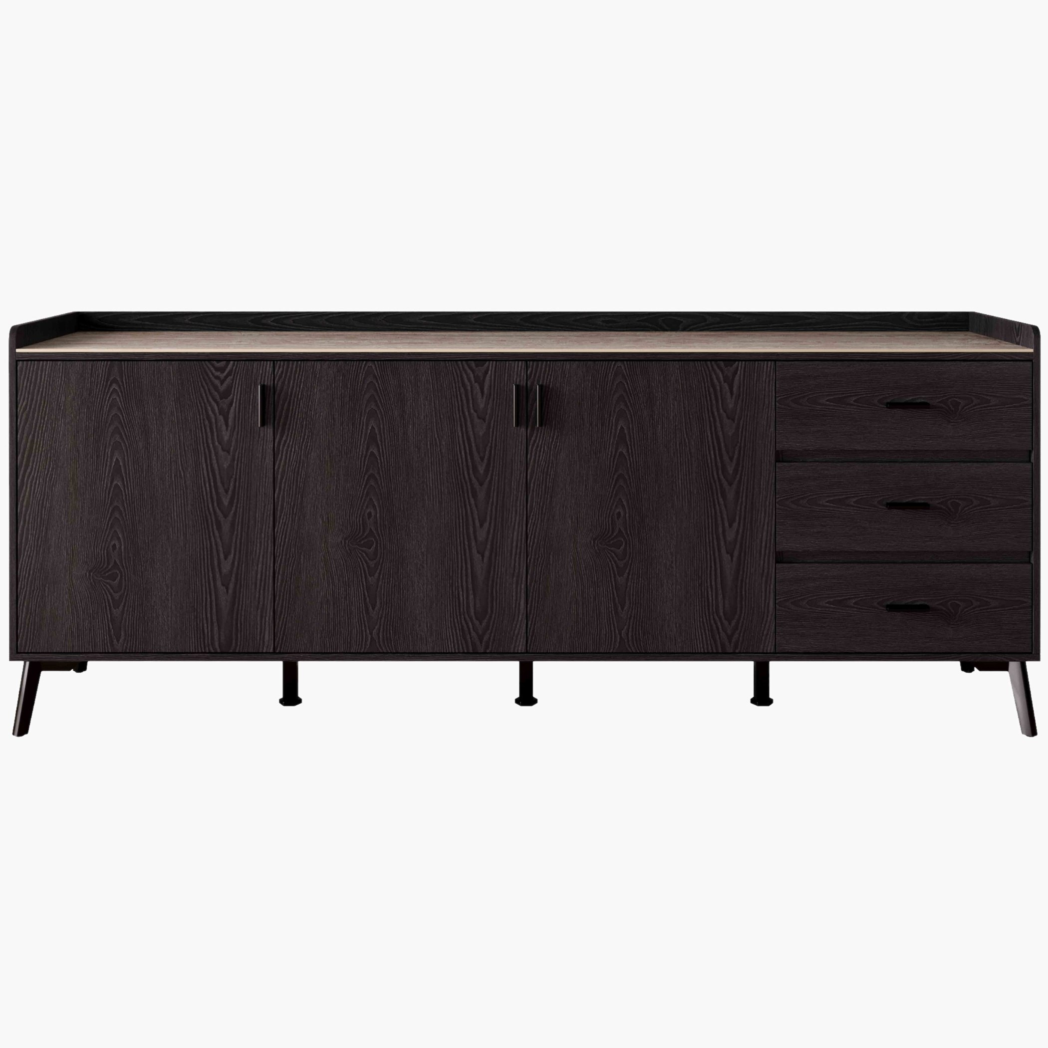 طقم سفرة 8 مقاعد بسطح حجر ملبد مع خزانة جانبية مارويل بطول 2 متر من ويلويك وينشستر نكست-hbxfurniture-diningtablesandsets-diningsets-eightseater-image-4