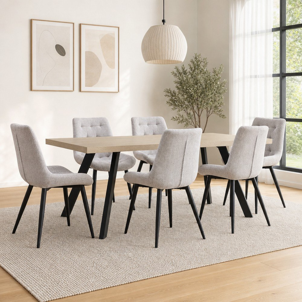 Cathy Montana 6-Seater Dining Set-hbxfurniture-diningtablesandsets-diningsets-sixseater-image-1