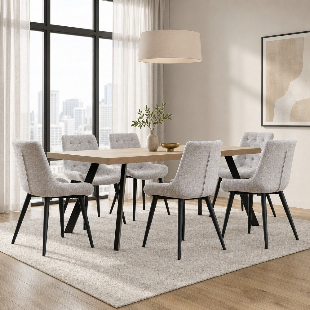 طقم سفرة 6 مقاعد من كاثي مونتانا-hbxfurniture-diningtablesandsets-diningsets-sixseater-image-1