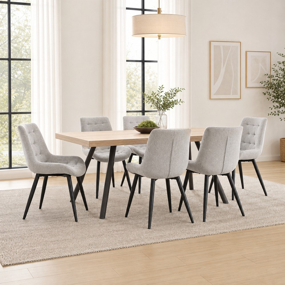 Cathy Lia Montana 6-Seater Dining Set-hbxfurniture-diningtablesandsets-diningsets-sixseater-image-1