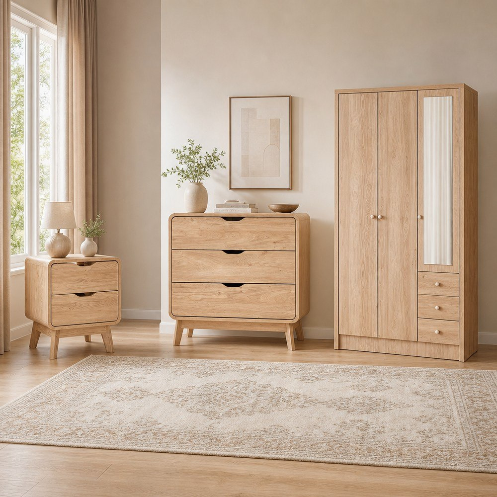 طقم غرفة نوم للشباب مع تخزين 3 قطع من نوردكا-hbxfurniture-kidsroom-kidsdressersandmirrors-image-1