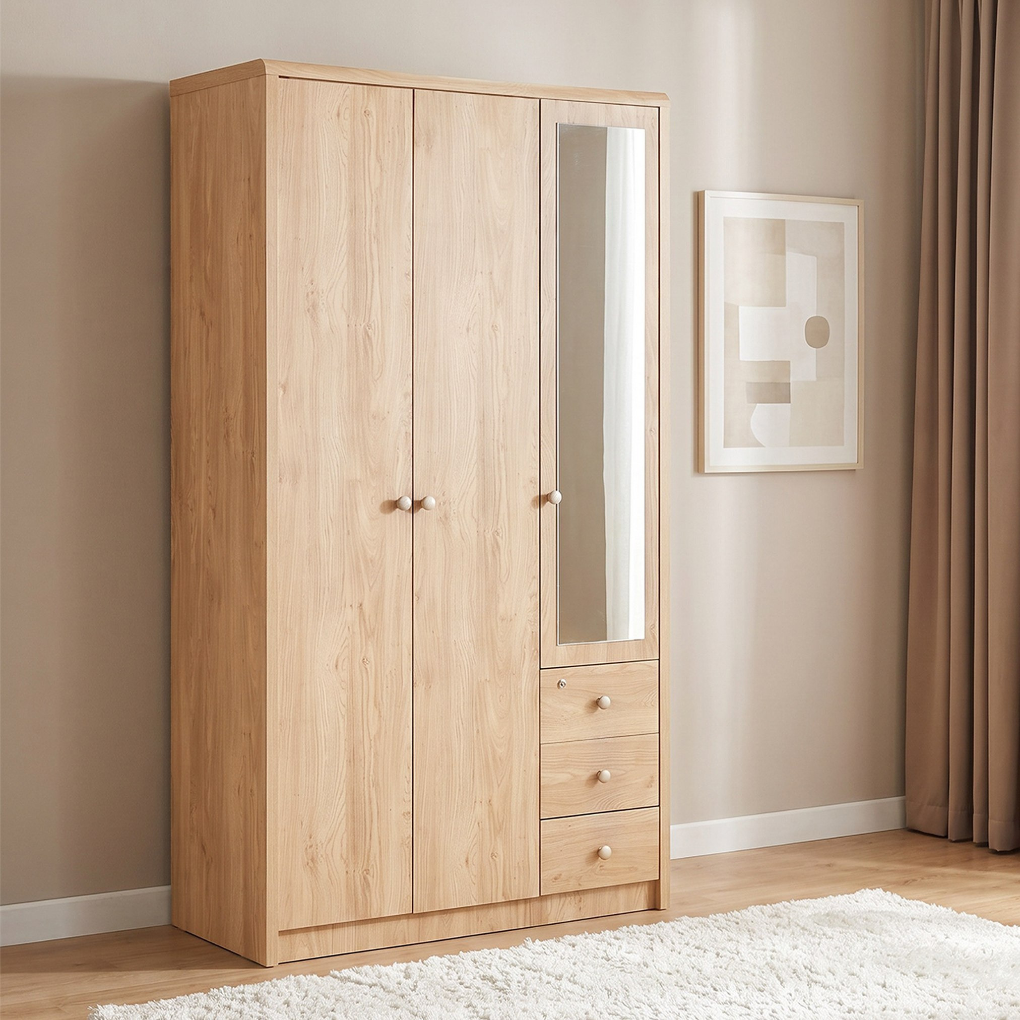 طقم غرفة نوم للشباب مع تخزين 3 قطع من نوردكا-hbxfurniture-kidsroom-kidsdressersandmirrors-image-14