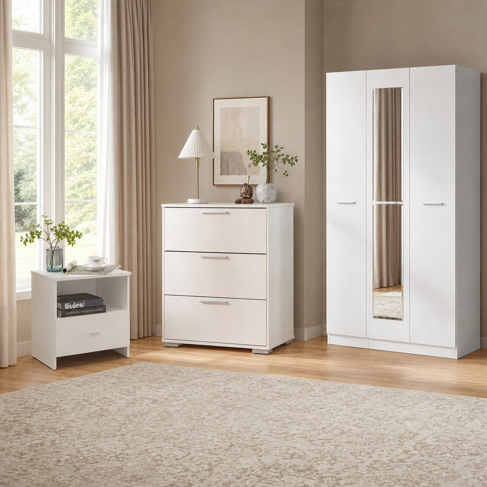 طقم غرفة نوم للشباب مع تخزين 3 قطع من فرانكفورت باتارا-hbxfurniture-bedroom-dressersandmirrors-image-1