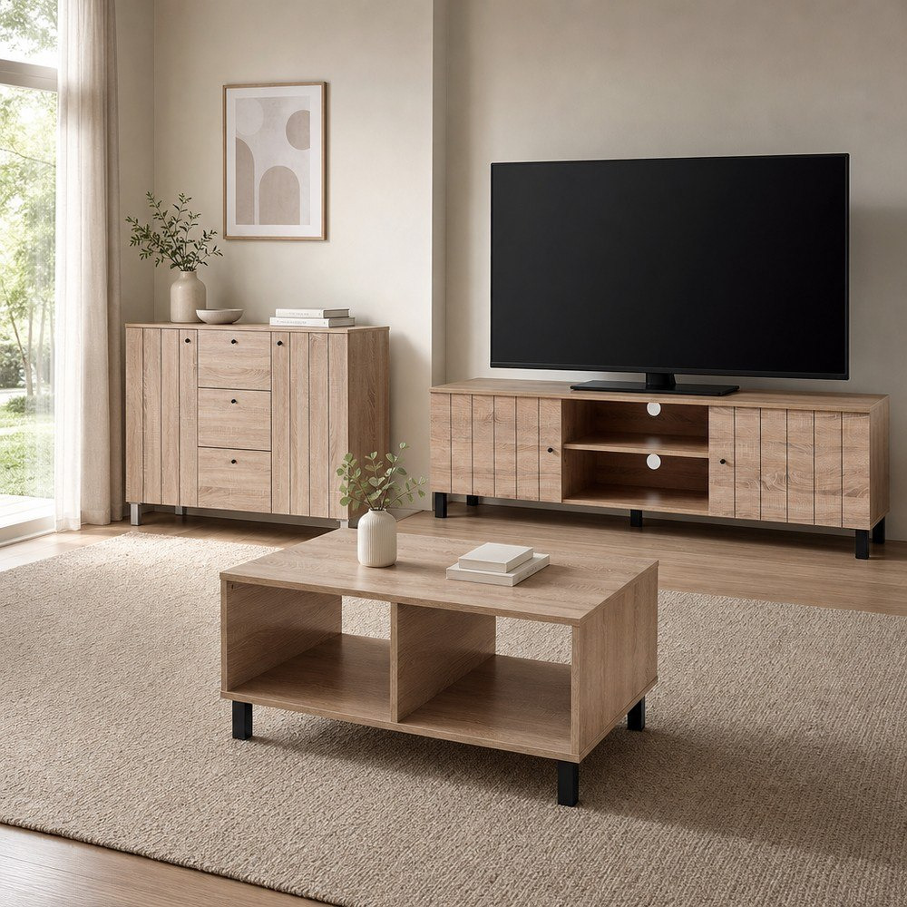 Edmond TV Unit with Coffee Table and Sideboard-hbxfurniture-diningroom-buffetsandsideboards-image-1