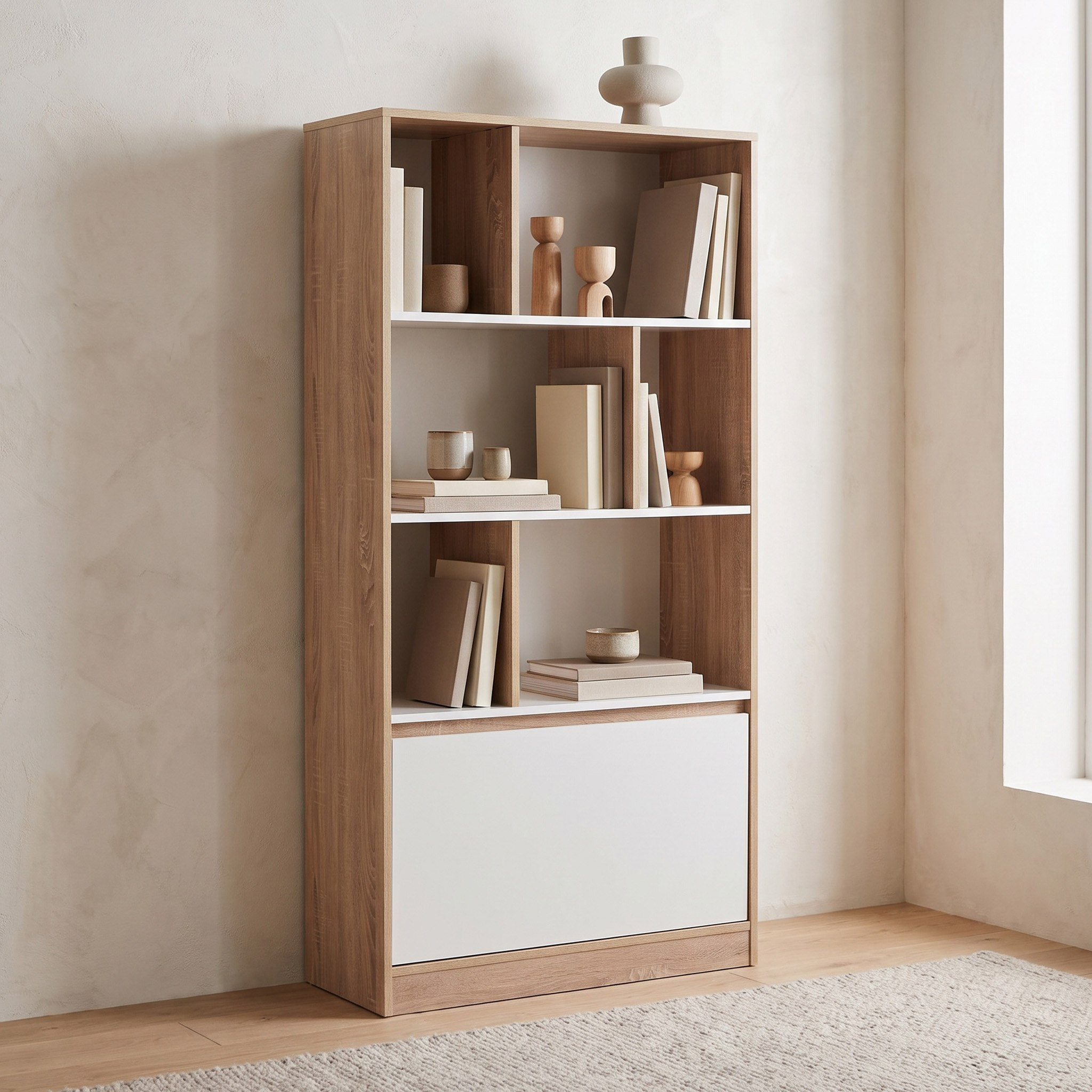 Alford TV Unit with Bookcase and Coffee Table Set-hbxfurniture-livingroom-tvandmediaunits-image-13