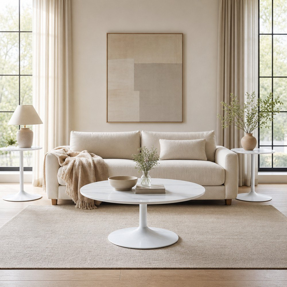 طاولة قهوة مع طاولتين جانبيتين من إلفيس-hbxfurniture-livingroom-endtables-image-1
